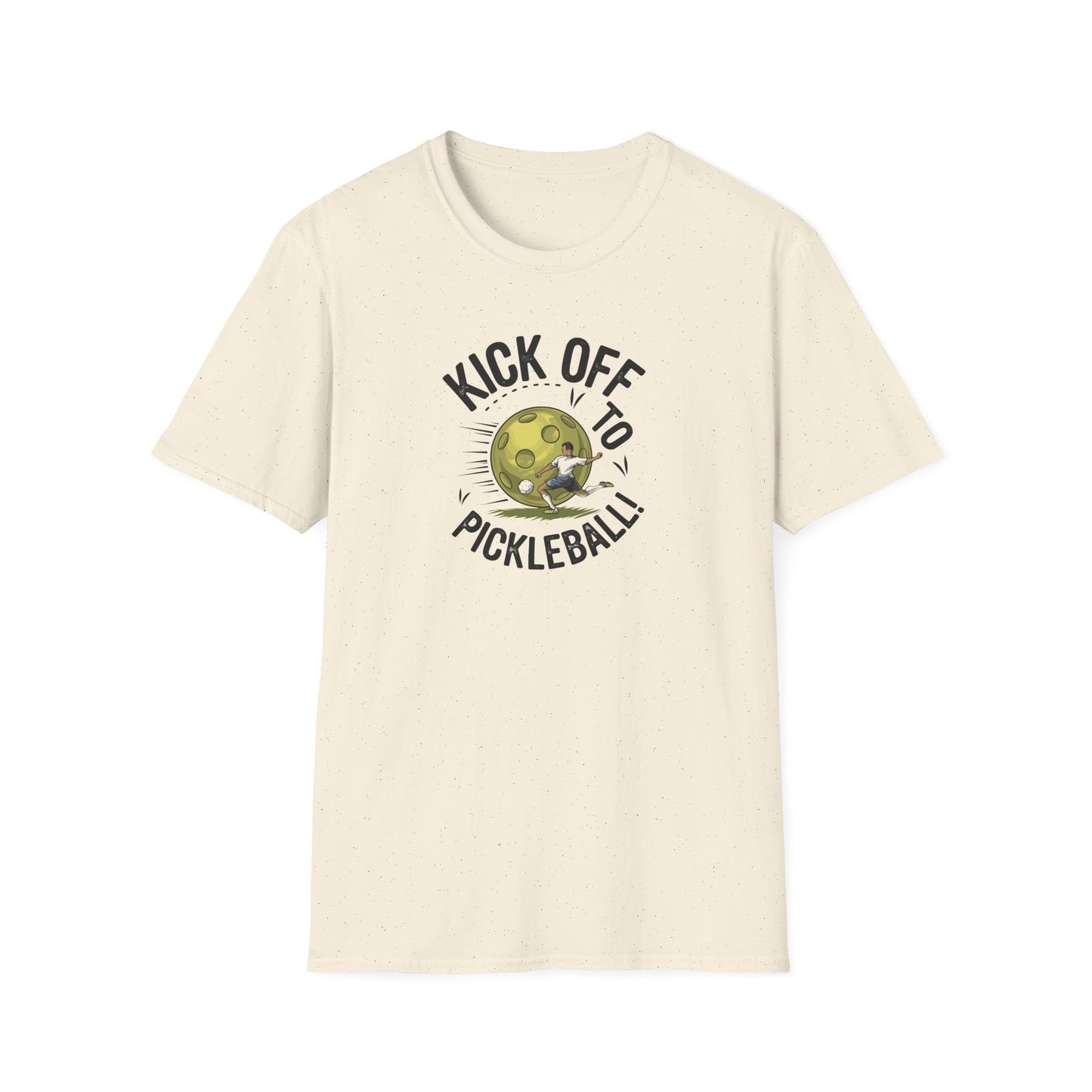 Men's Durable Pickleball T-shirt - Kick Off to Pickleball Beige