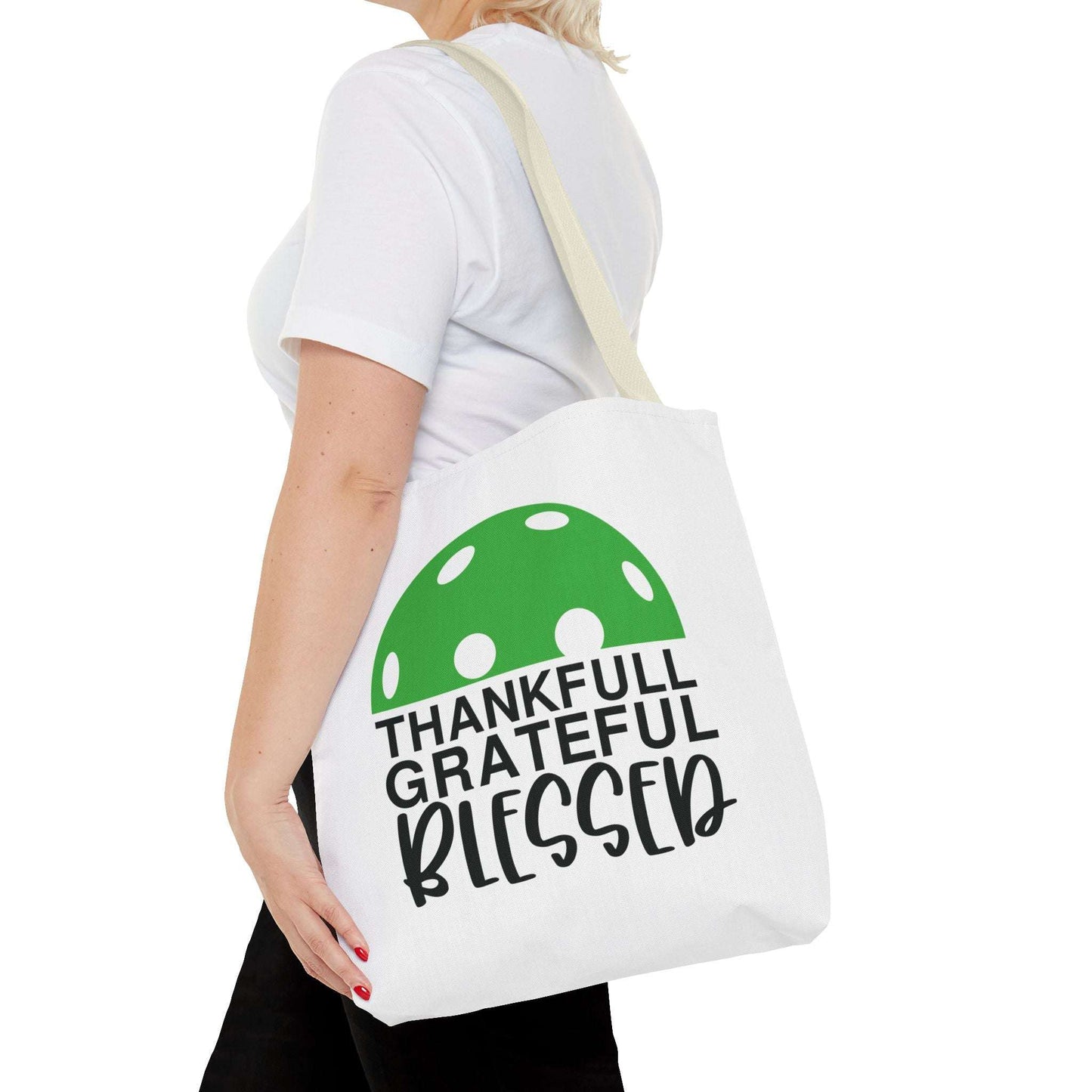 Pickleball Unique Tote Bag - Thankful Grateful Blessed