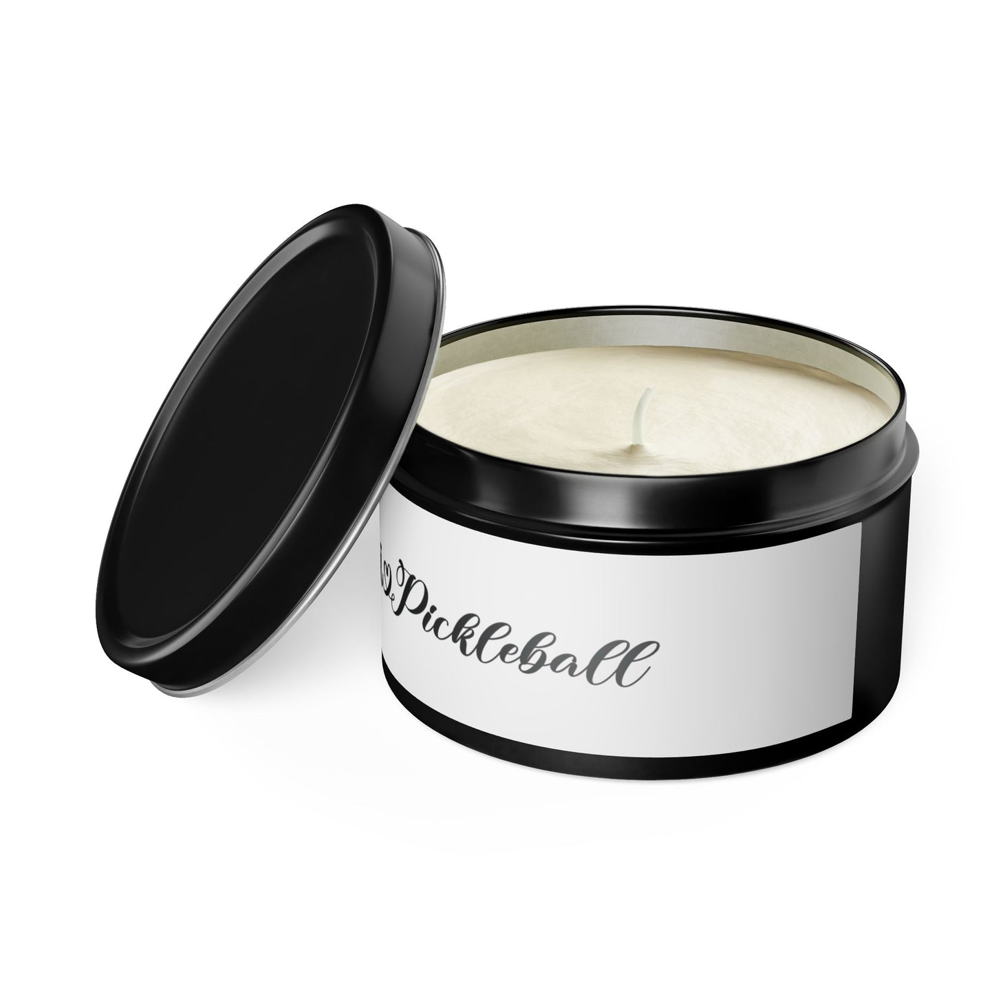 Pickleball Stylish Tin Can Candle - I Heart Pickleball