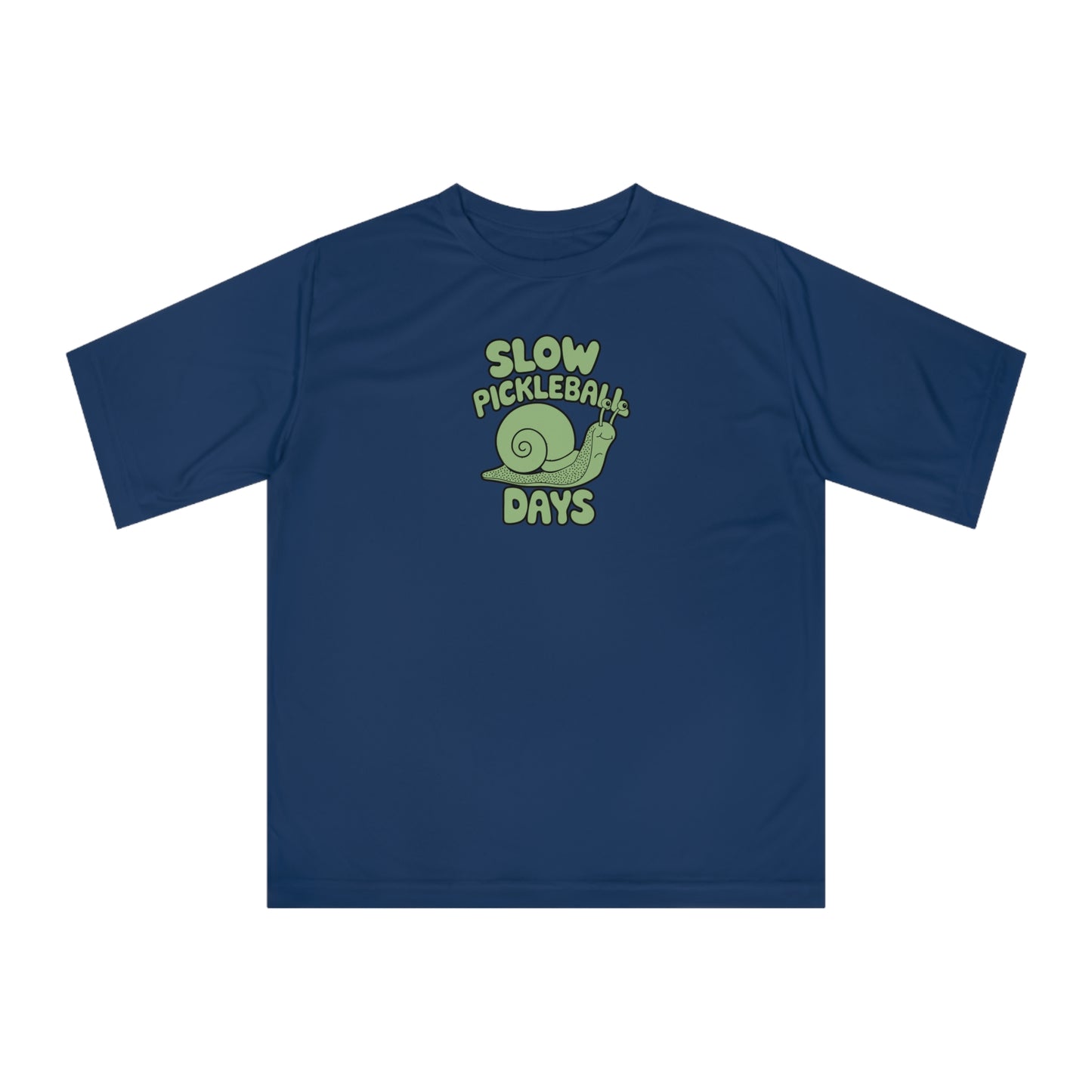 Men's Lightweight Pickleball T-shirt - Slow Pickleball Days Navy