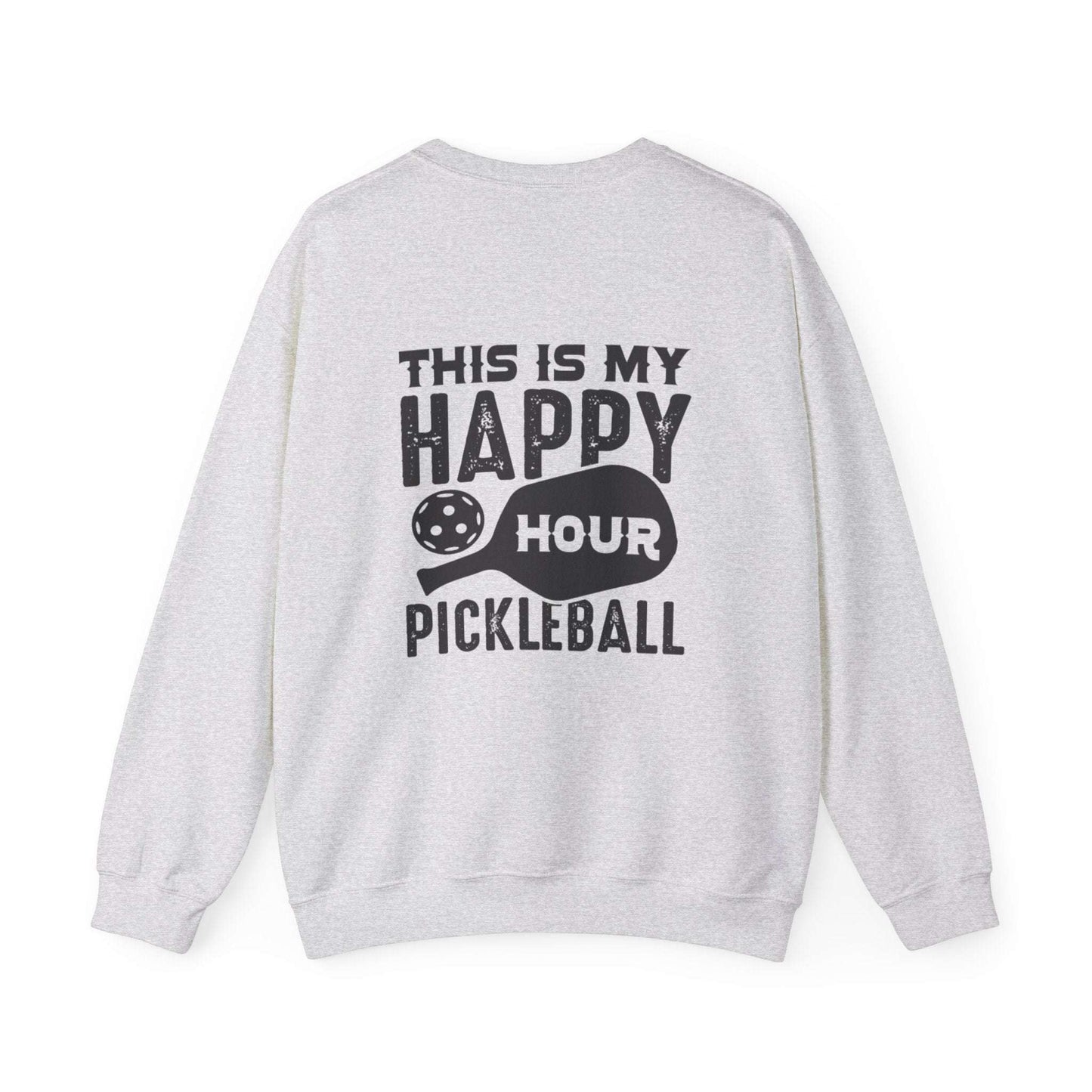 Men's Comfy Pickleball Sweatshirt - This Is My Happy Hour Pickleball