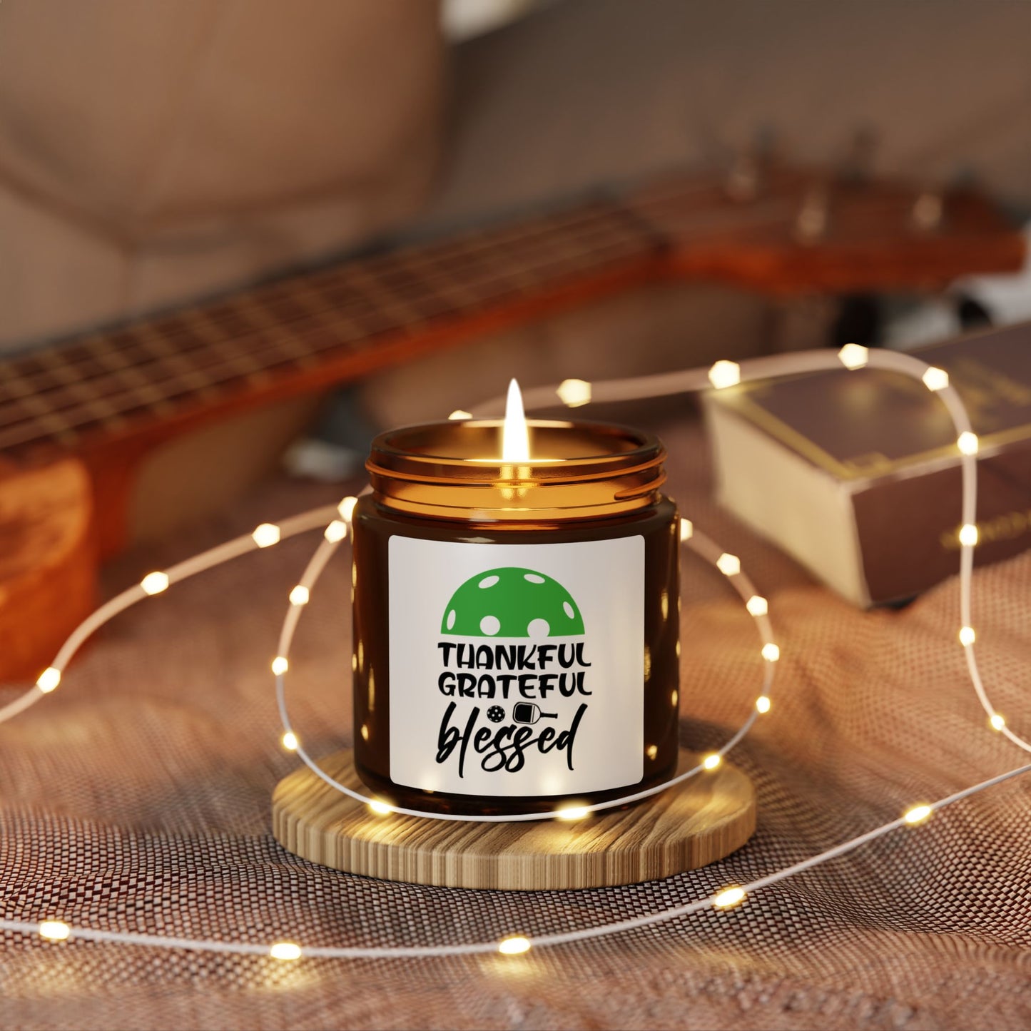 Pickleball Delightful Candle - Thankful Grateful Blessed
