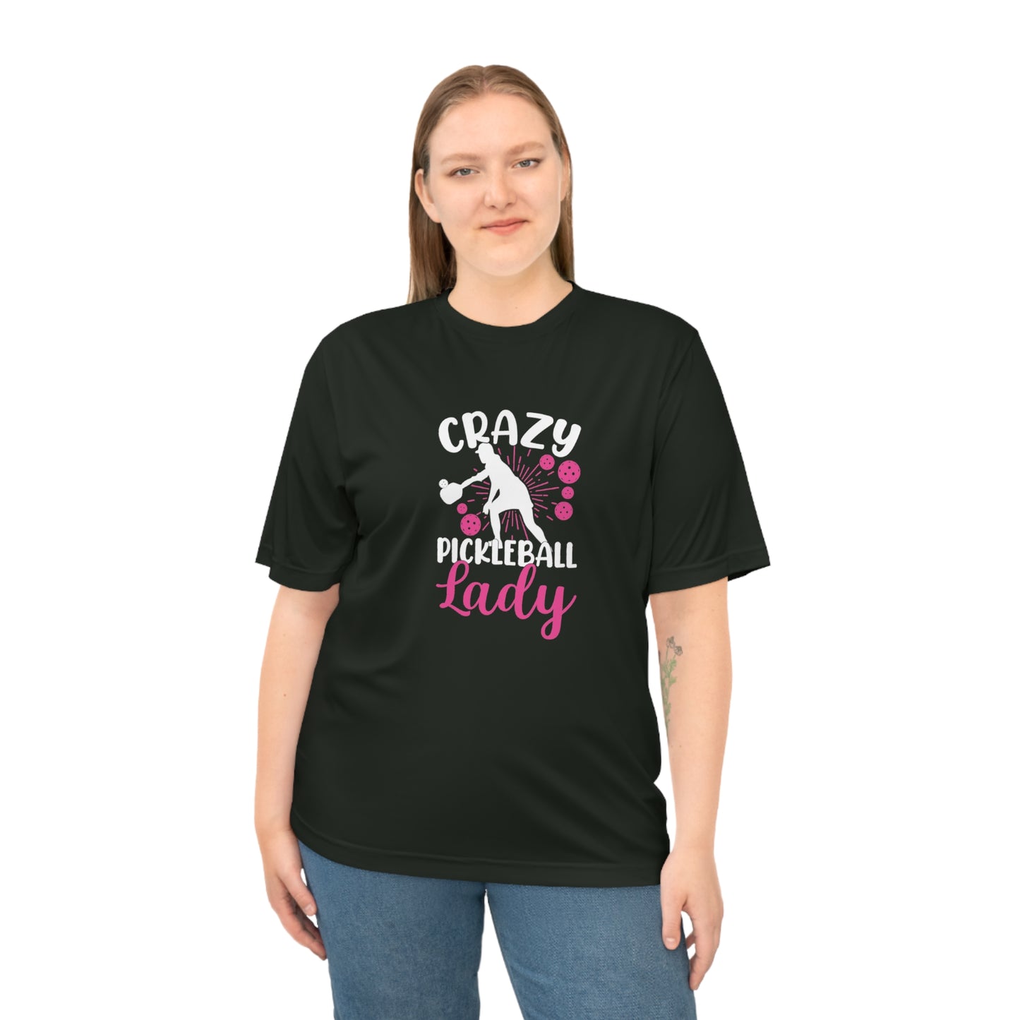 Women's Sporty Pickleball T-shirt - Crazy Pickleball Lady