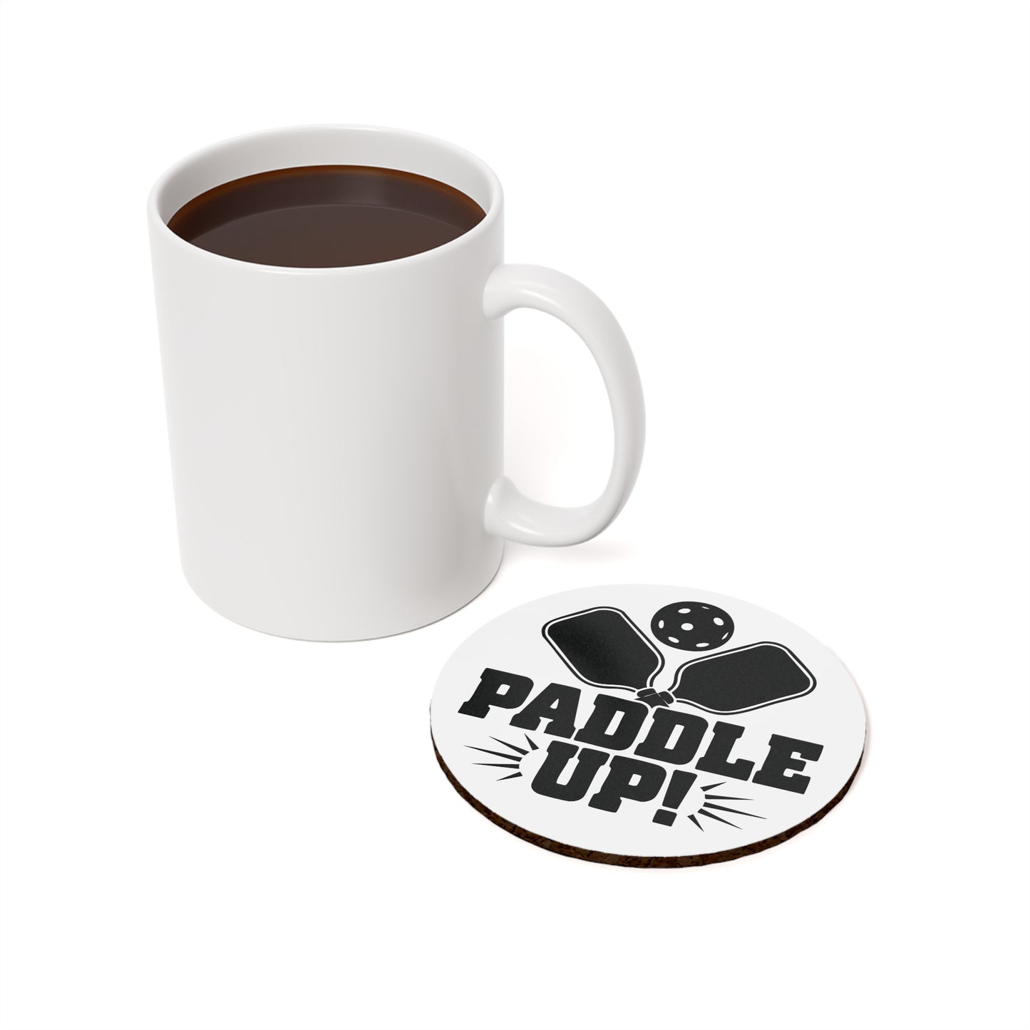 Pickleball Stylish Cork Coaster - Paddle Up