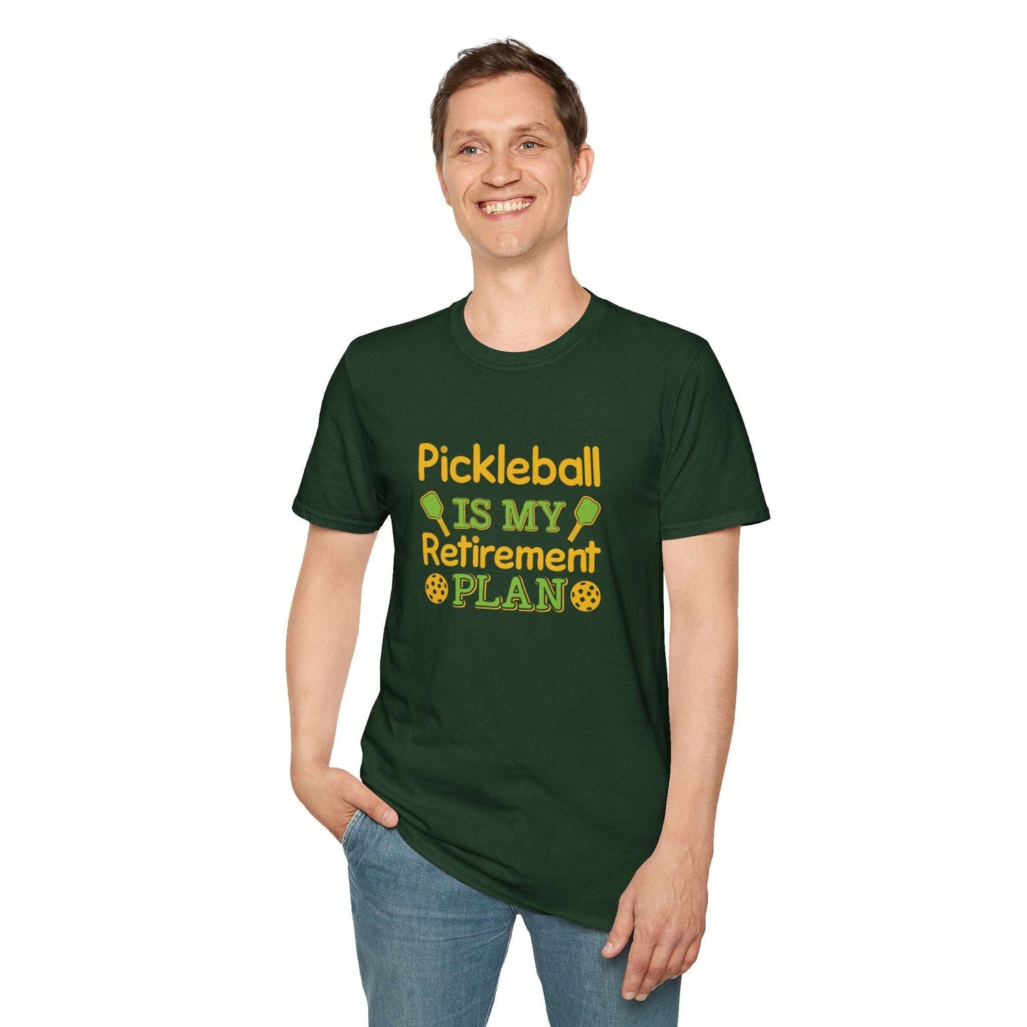 Men's Quirky Pickleball T-shirt - Pickleball Is My Retirement Plan