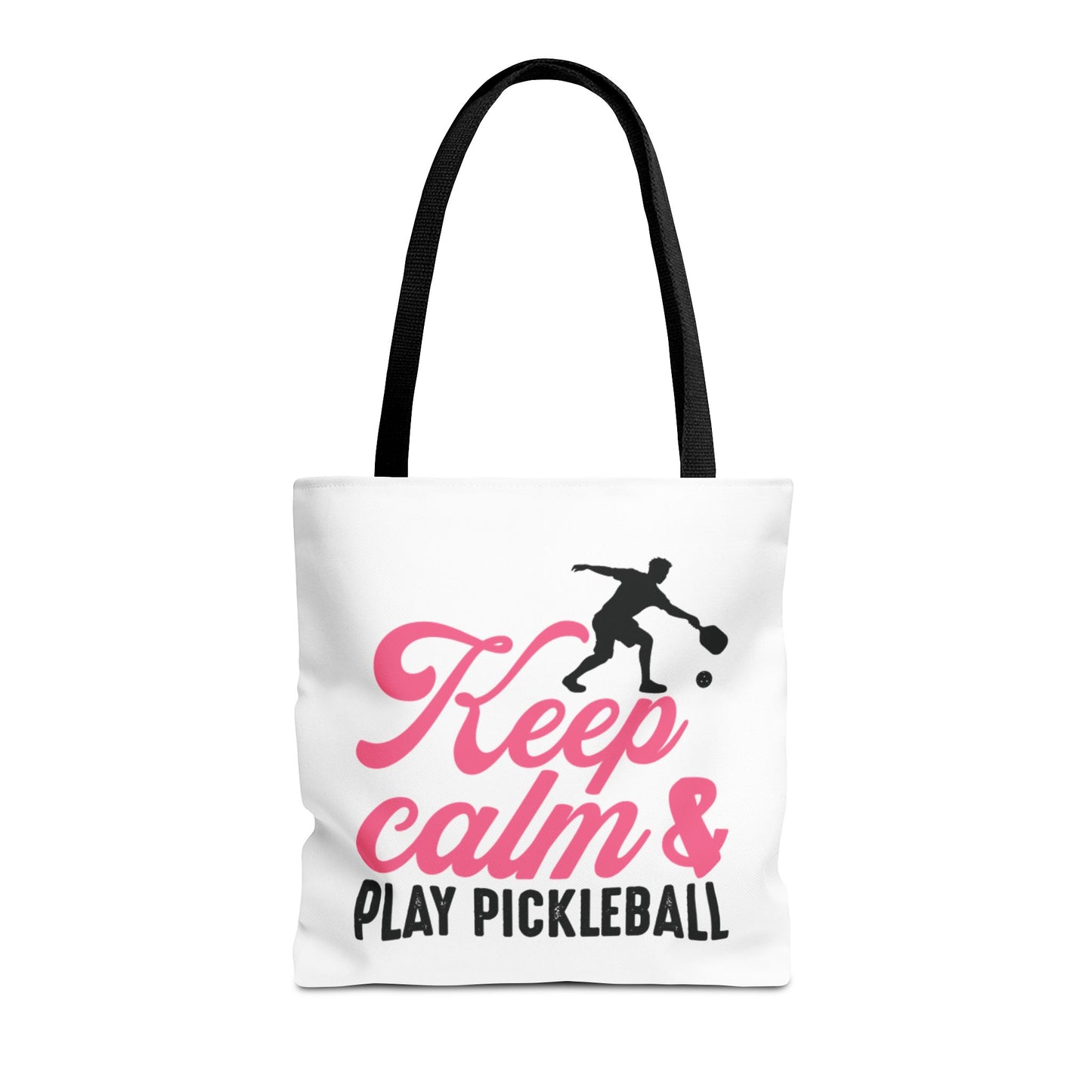 Pickleball Stylish Tote Bag - Keep Calm & Play Pickleball Black