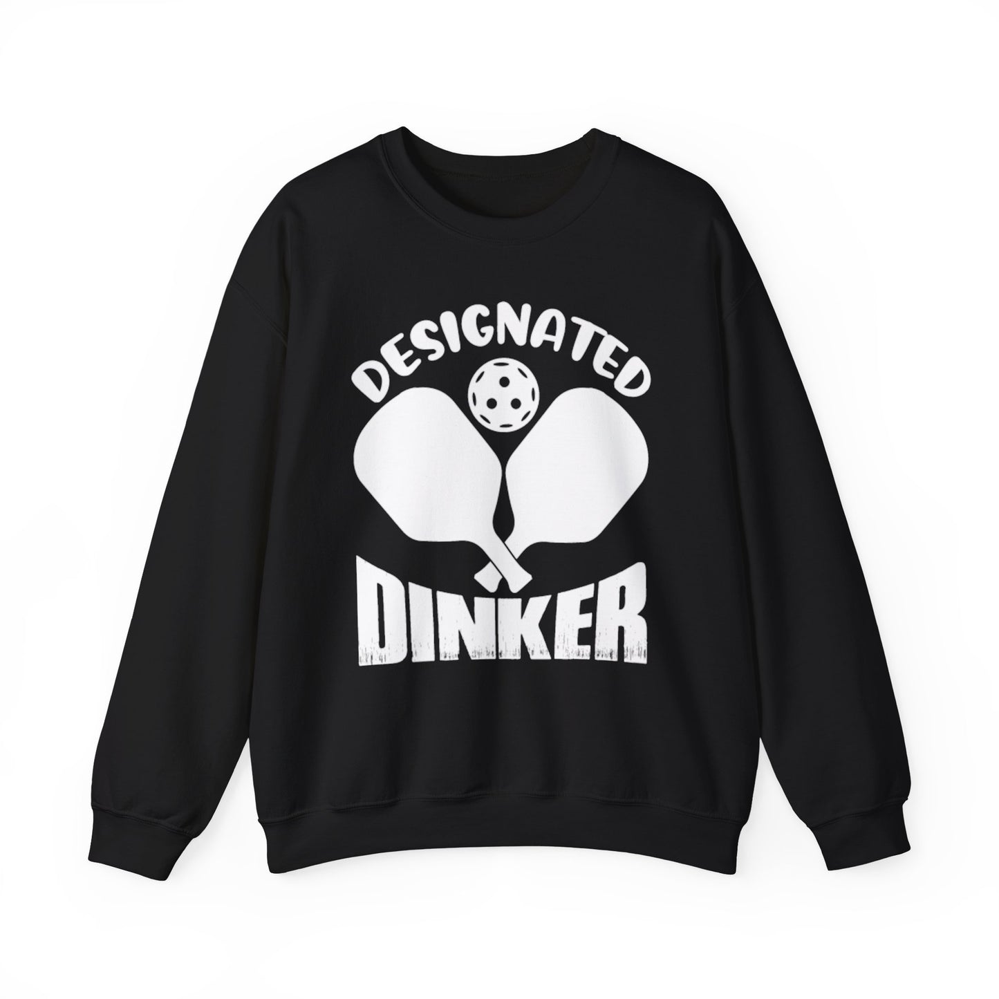 Men's Unique Pickleball Sweatshirt - Designated Dinker Black