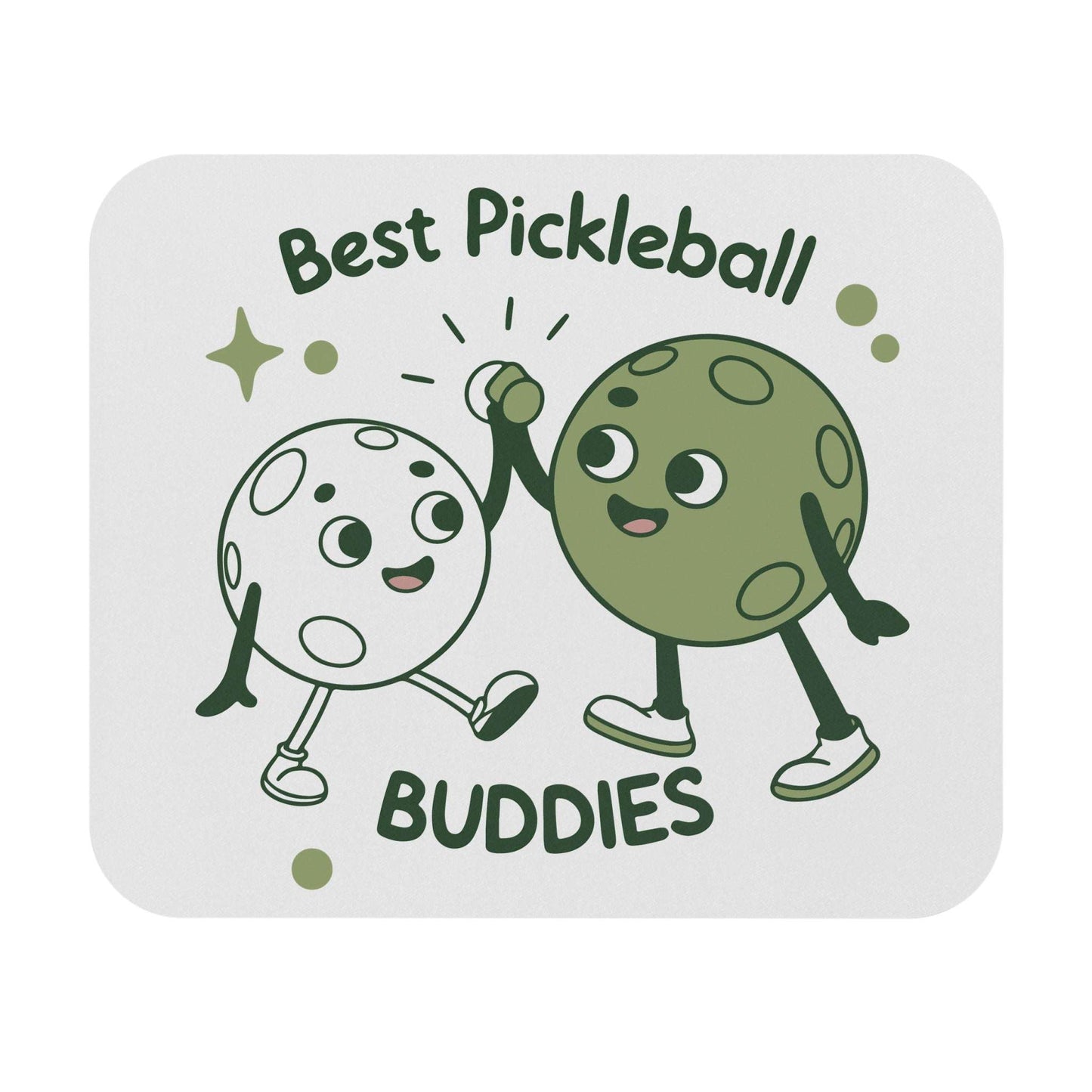 Pickleball Cute Mouse pad - Best Pickleball Buddies White