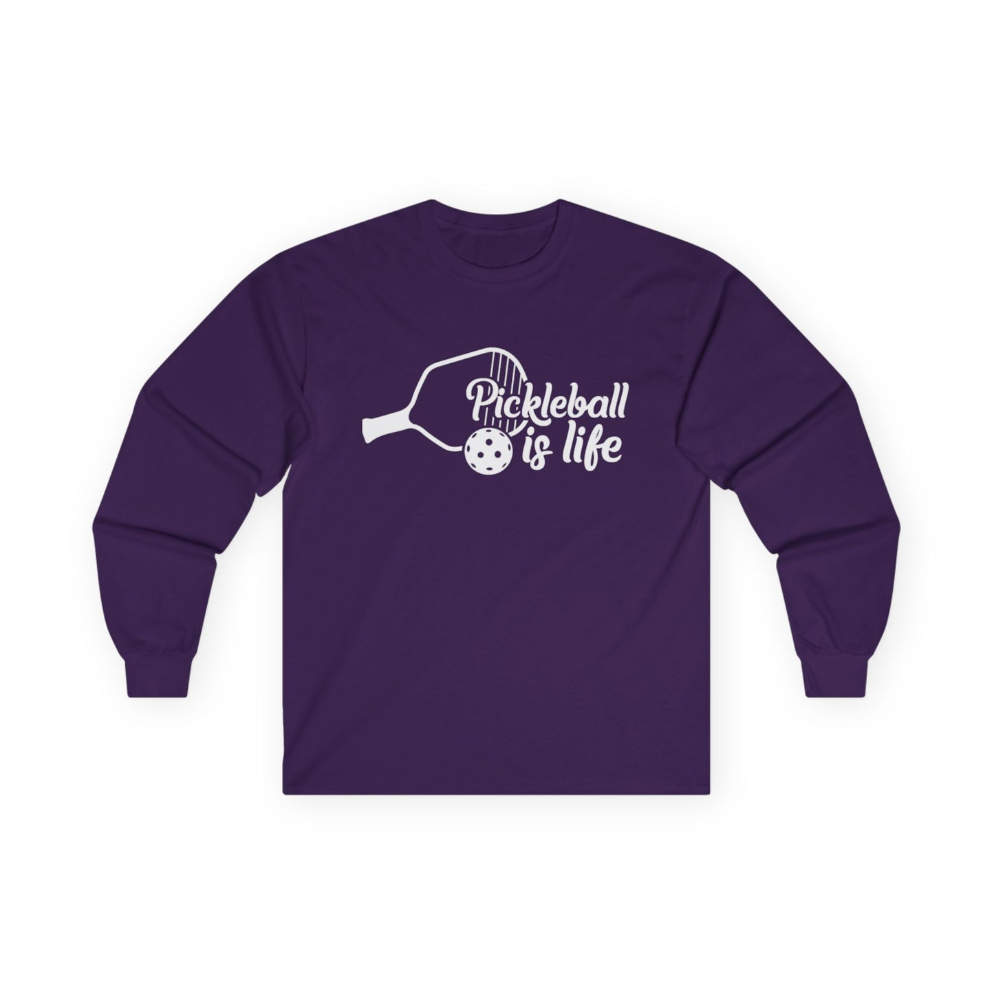 Women's Comfy Pickleball Long Sleeves top - Pickleball Is Life Purple