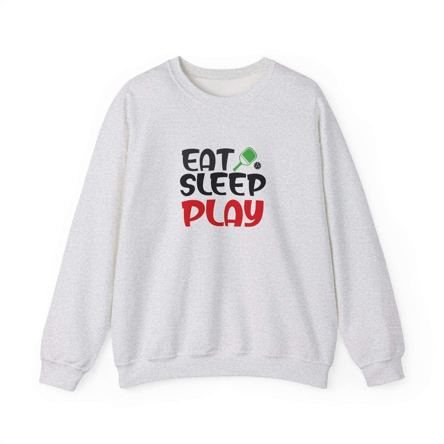 Men's Fun Pickleball Sweatshirt - Eat Sleep Play Grey
