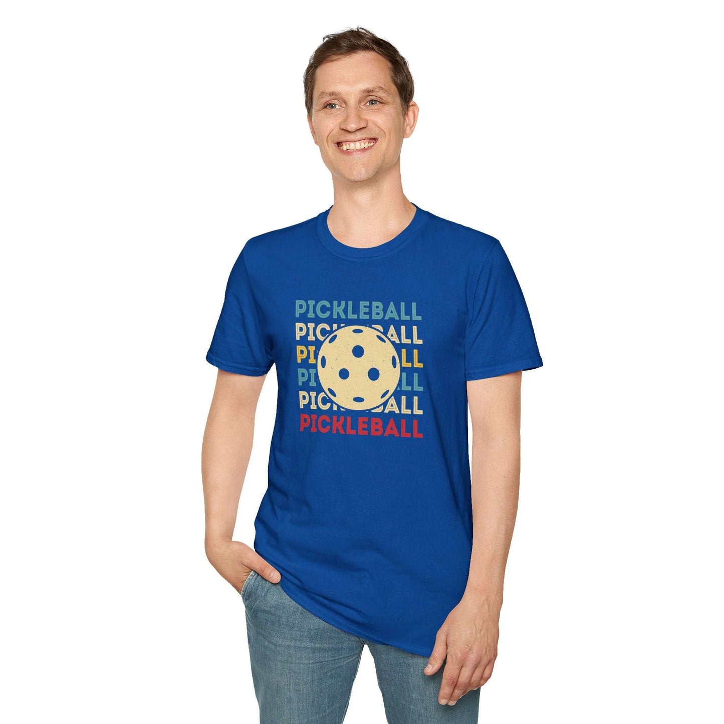 Men's Fun Pickleball T-shirt - Pickleball and Ball