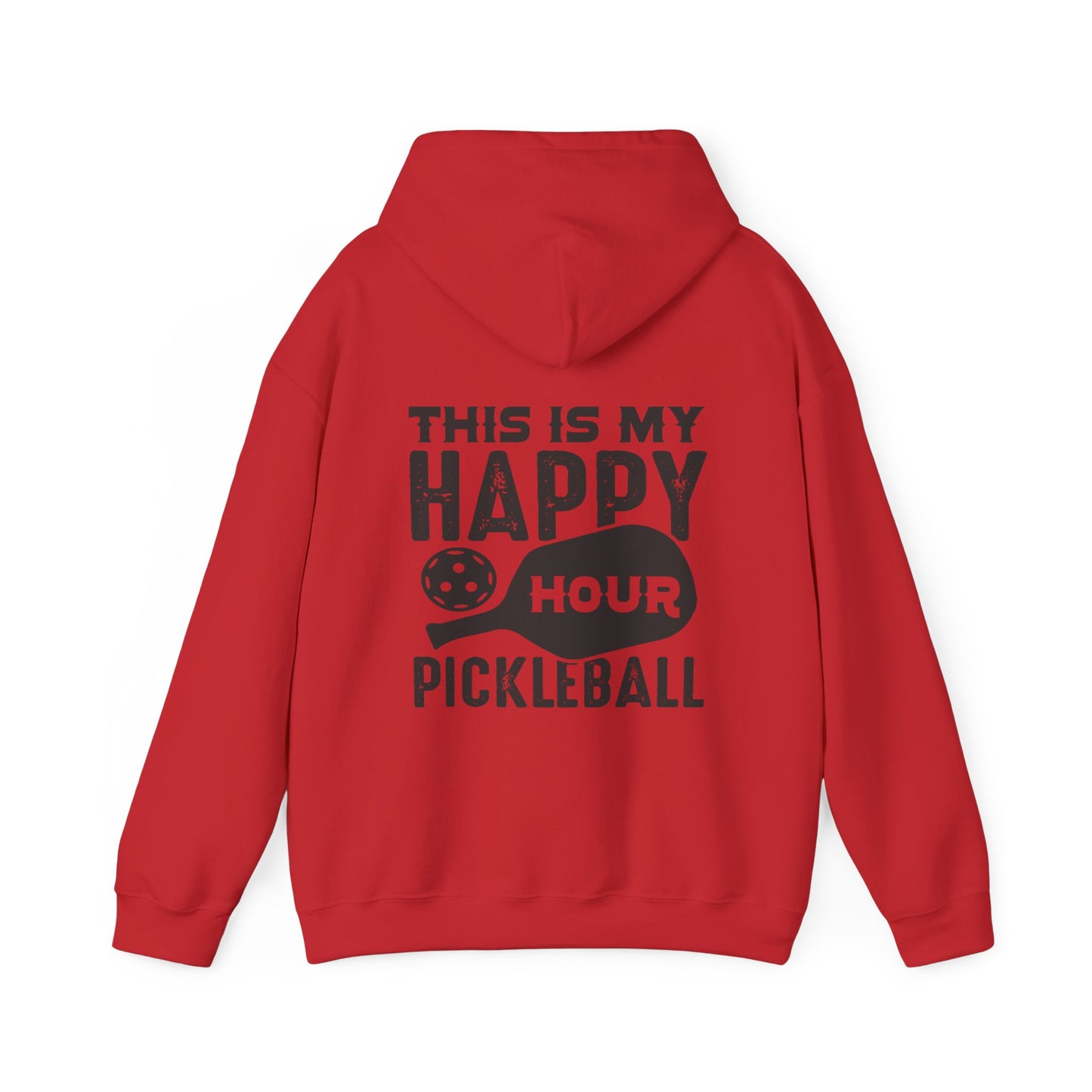 Men's Soft Pickleball Hoodie - This Is My Happy Hour Pickleball