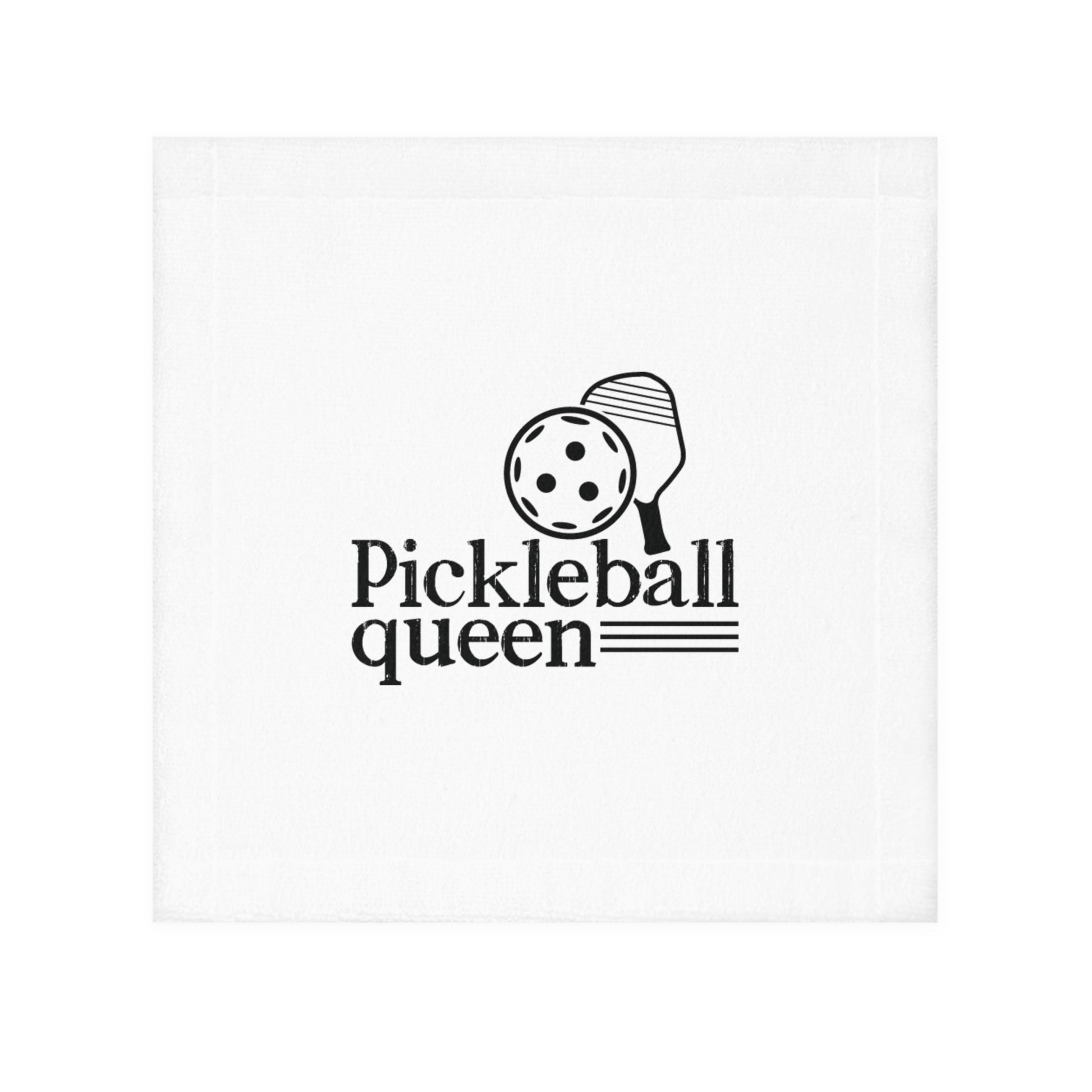 Funny Pickleball Face Towel - Pickleball Queen White