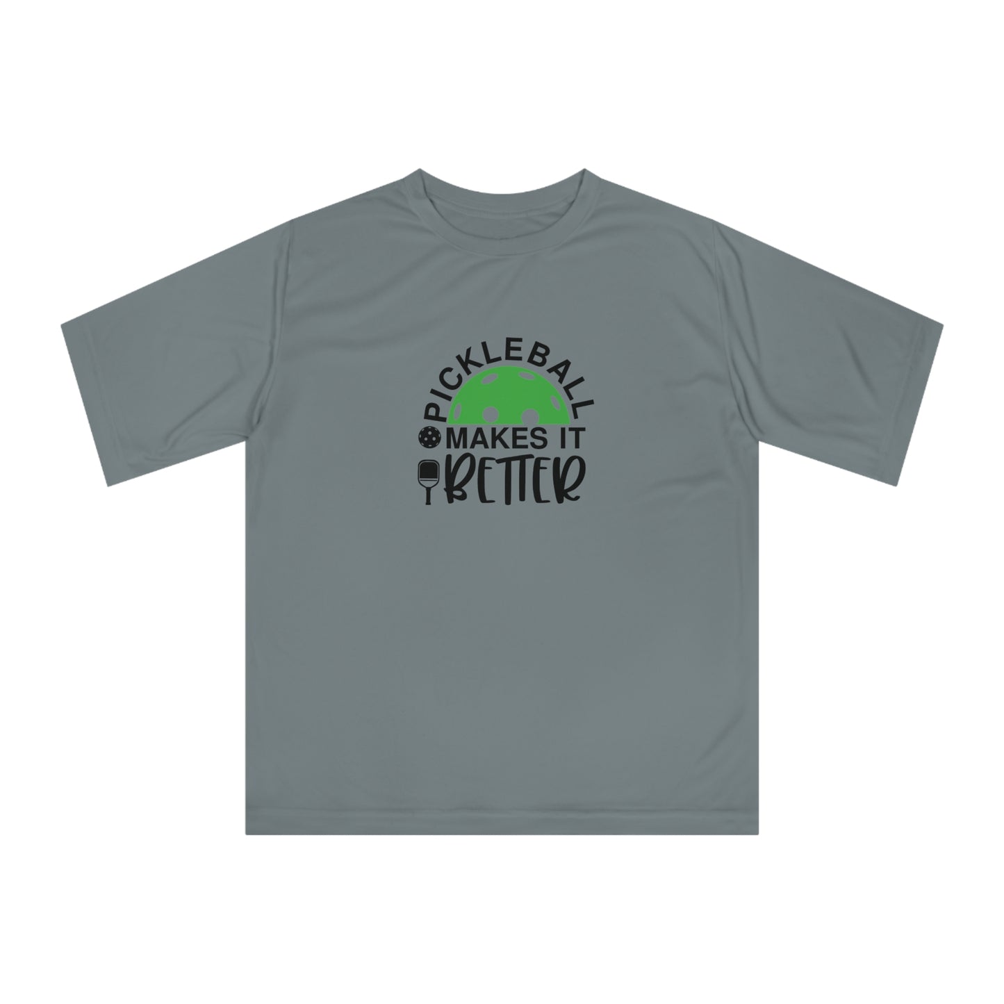 Women's Lightweight Pickleball T-shirt - Pickleball Make It Better Grey
