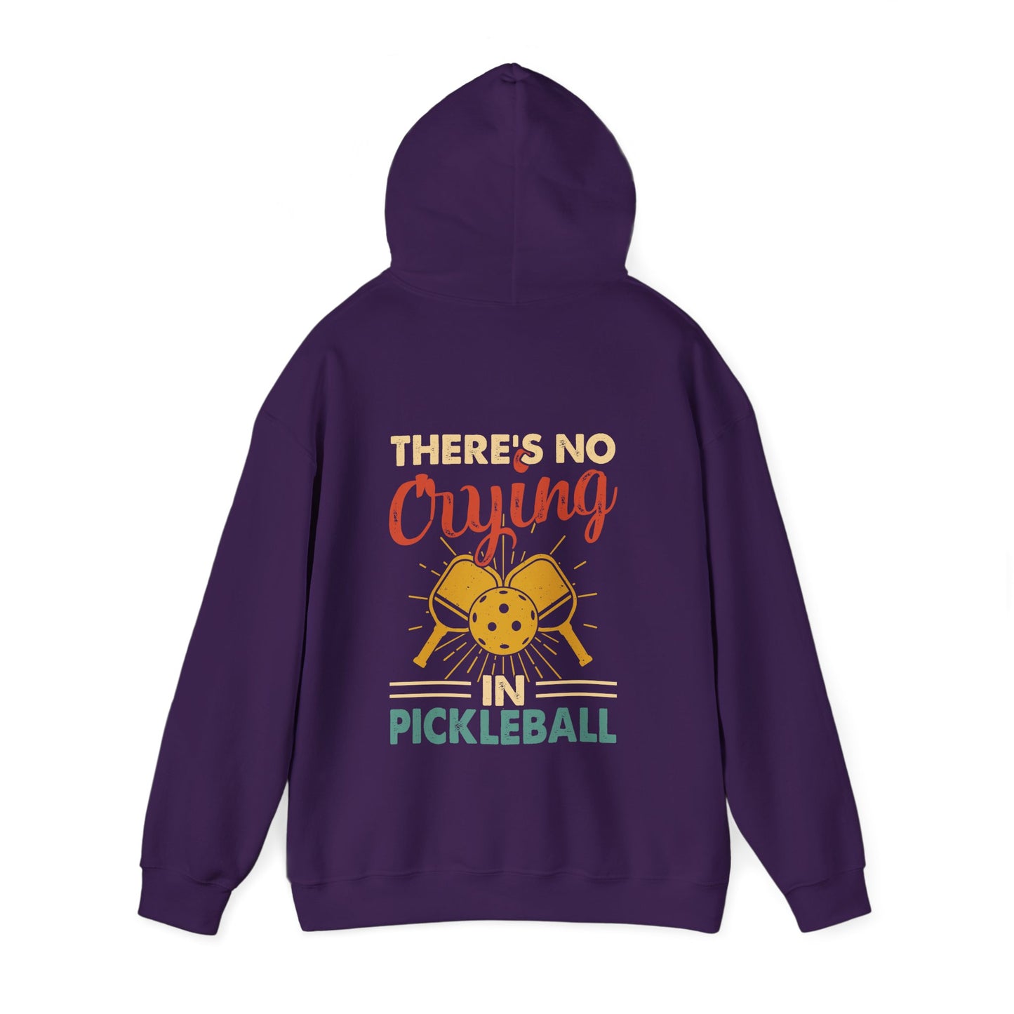 Men's Bold Pickleball Hoodie - There's No Crying in Pickleball