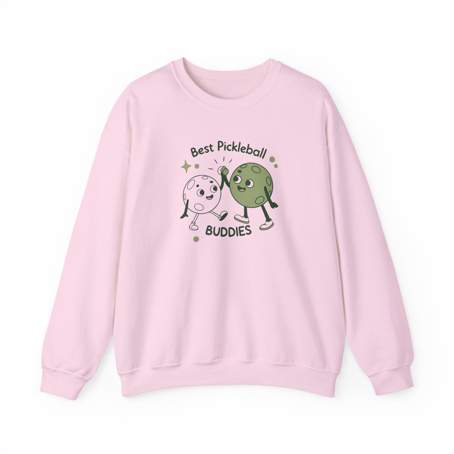 Women's Cute Pickleball Sweatshirt - Best Pickleball Buddies Pink