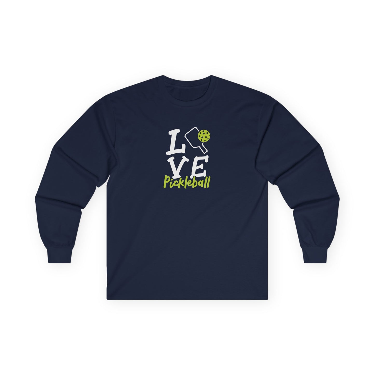Women's Unique Pickleball Long Sleeves top - Love Pickleball Navy