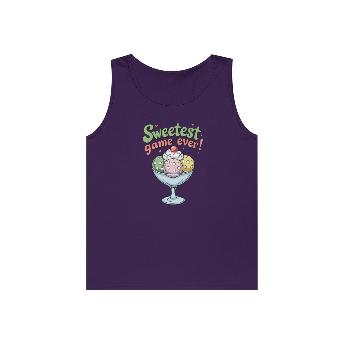 Women's Cute Pickleball Tank Top - Sweetest Game Ever Purple