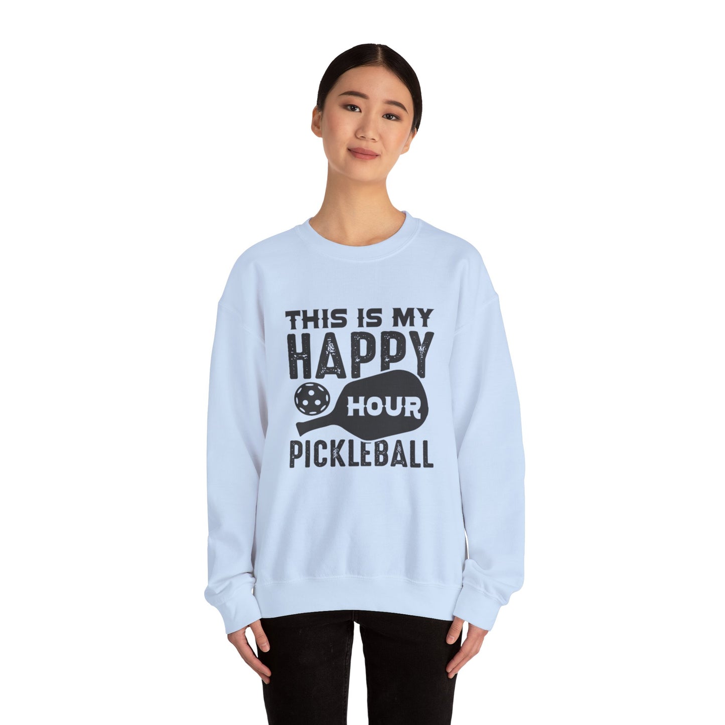 Women's Pickleball Sweatshirt - This is My Happy Hour Pickleball