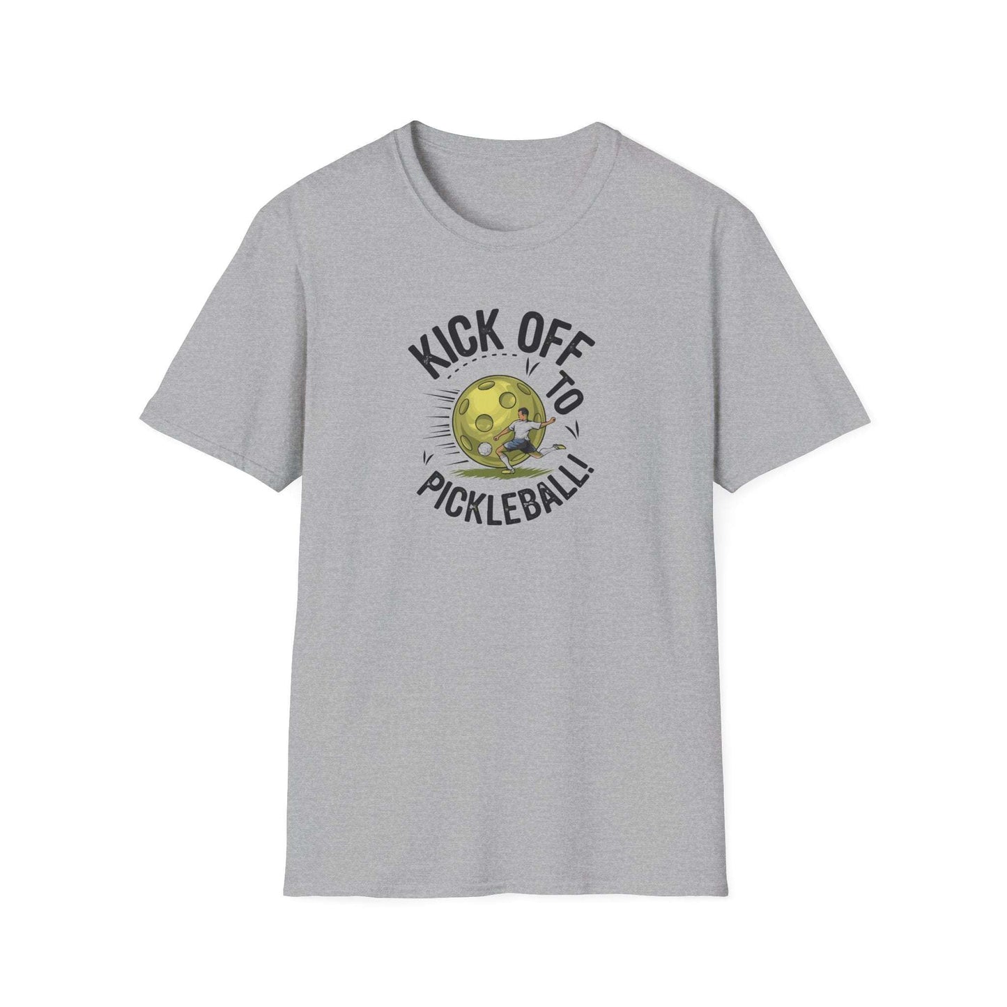 Men's Durable Pickleball T-shirt - Kick Off to Pickleball Gray
