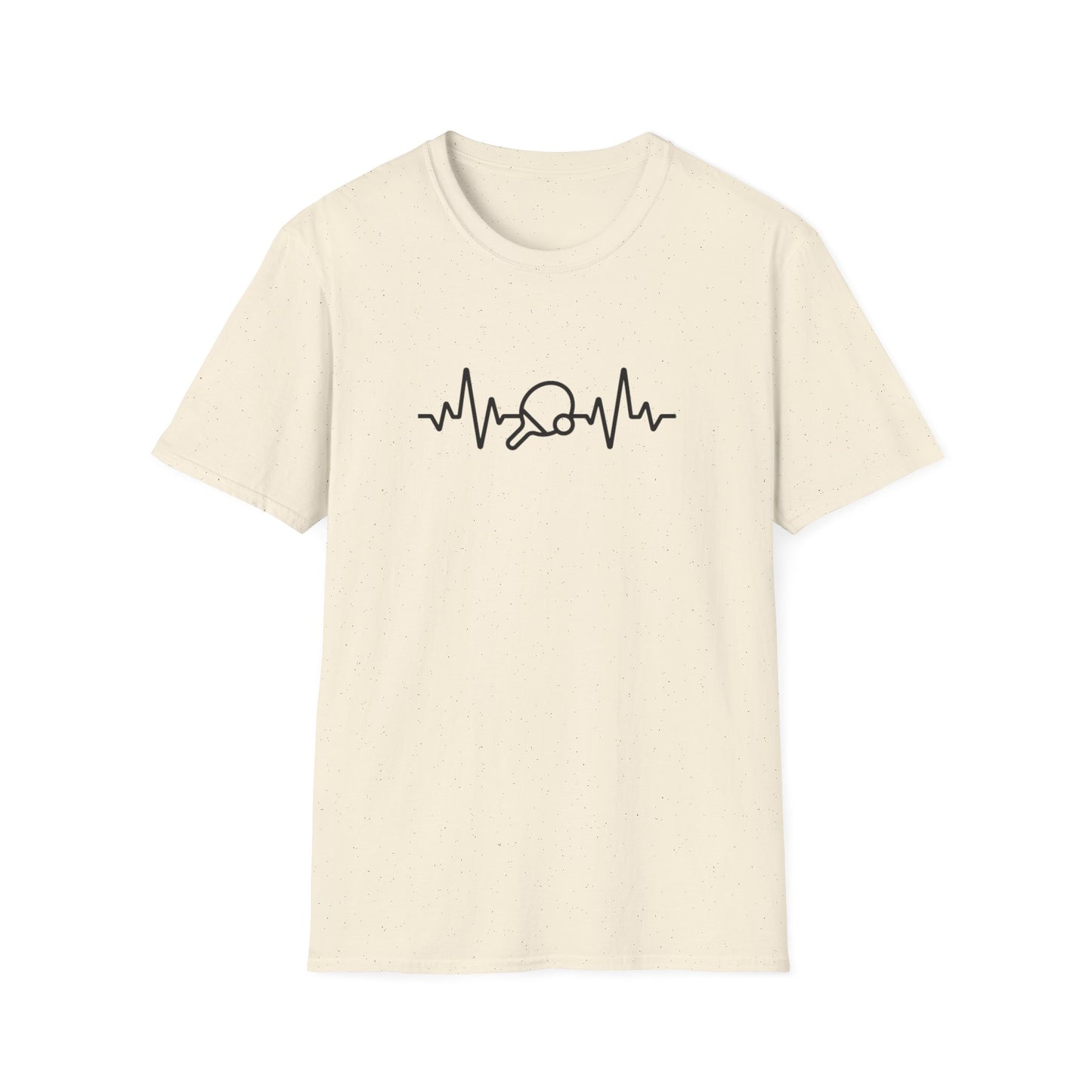 Men's Stylish Pickleball T-shirt - Pickleball Heartbeat Beige