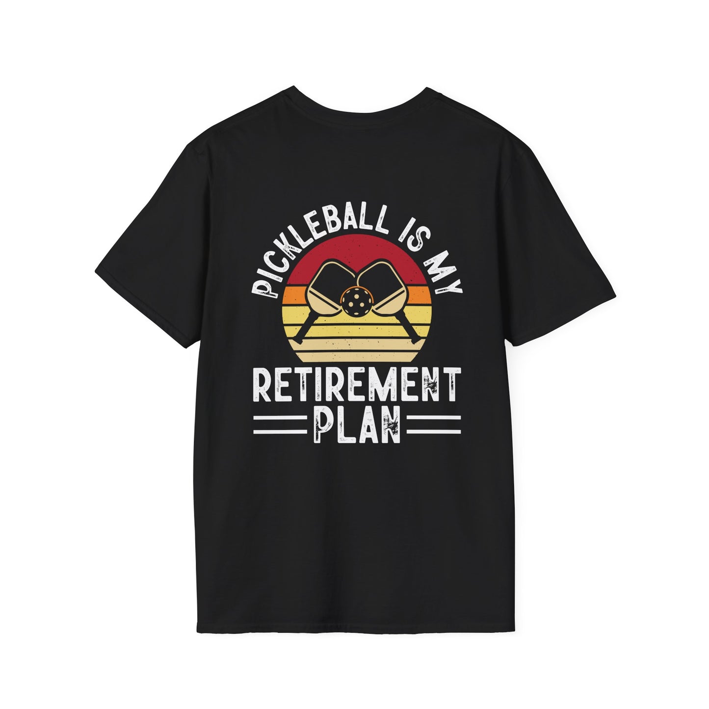 Men's Durable Pickleball T-shirt - Pickleball Is My Retirement Plan