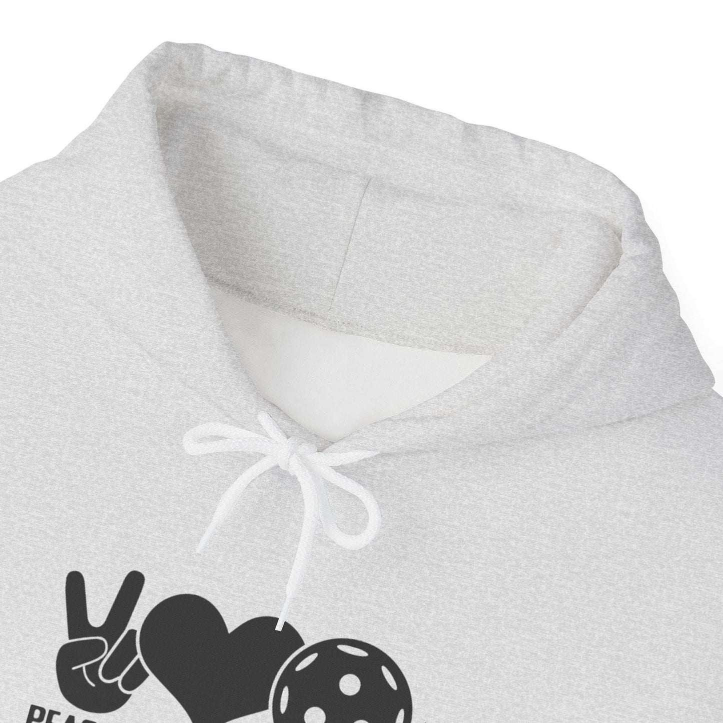 Women's Comfy Pickleball Hoodie - Peace, Love, Pickleball