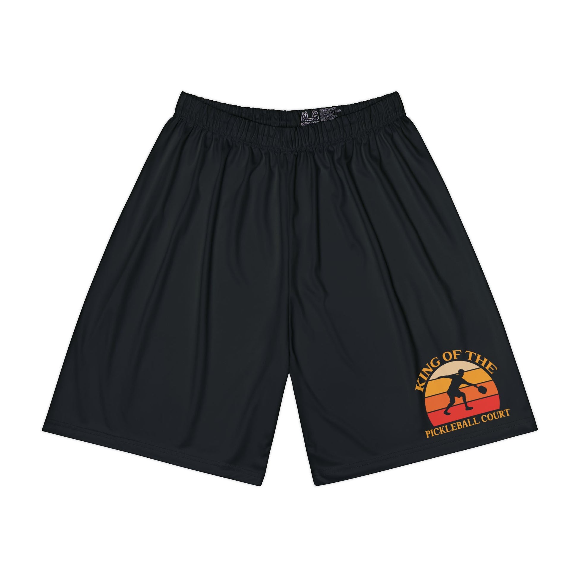 Men's Lightweight Pickleball Short - King of the Pickleball Court Black