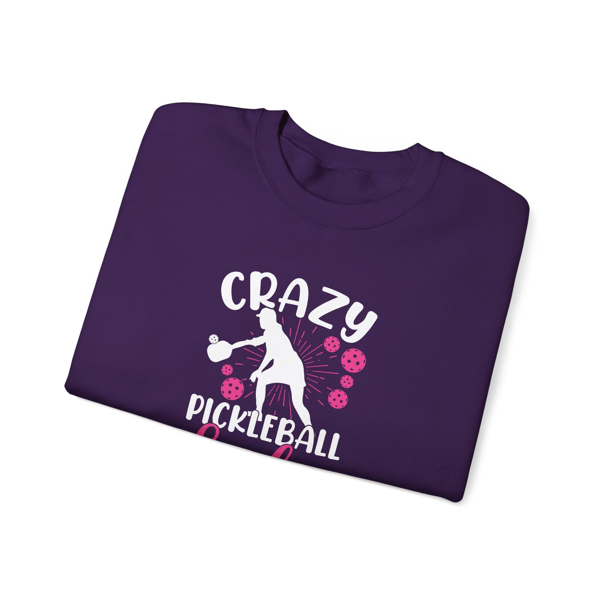 Women's Durable Pickleball Sweatshirt - Crazy Pickleball Lady