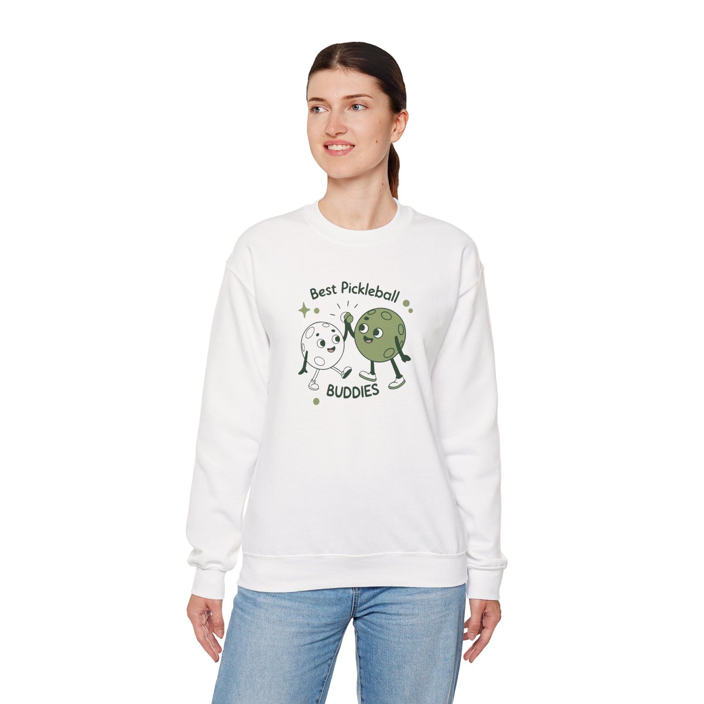 Women's Cute Pickleball Sweatshirt - Best Pickleball Buddies