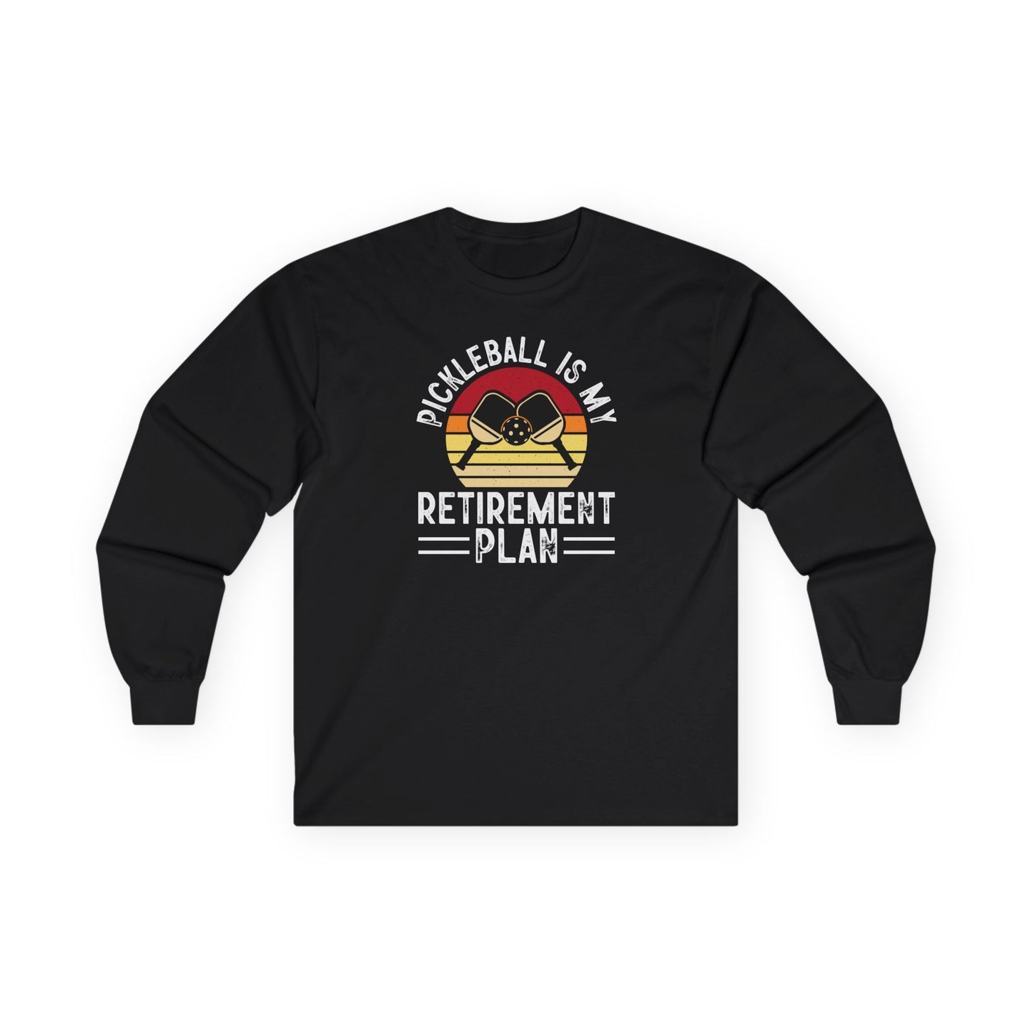 Women's Pickleball Long Sleeves top - Pickleball Is My Retirement Plan Black