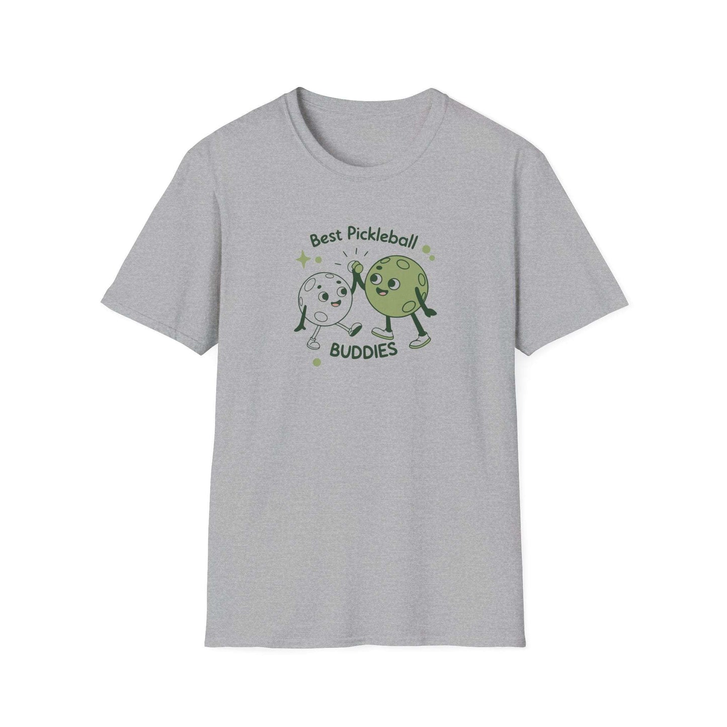 Men's Comfy Pickleball T-shirt - Best Pickleball Buddies Gray