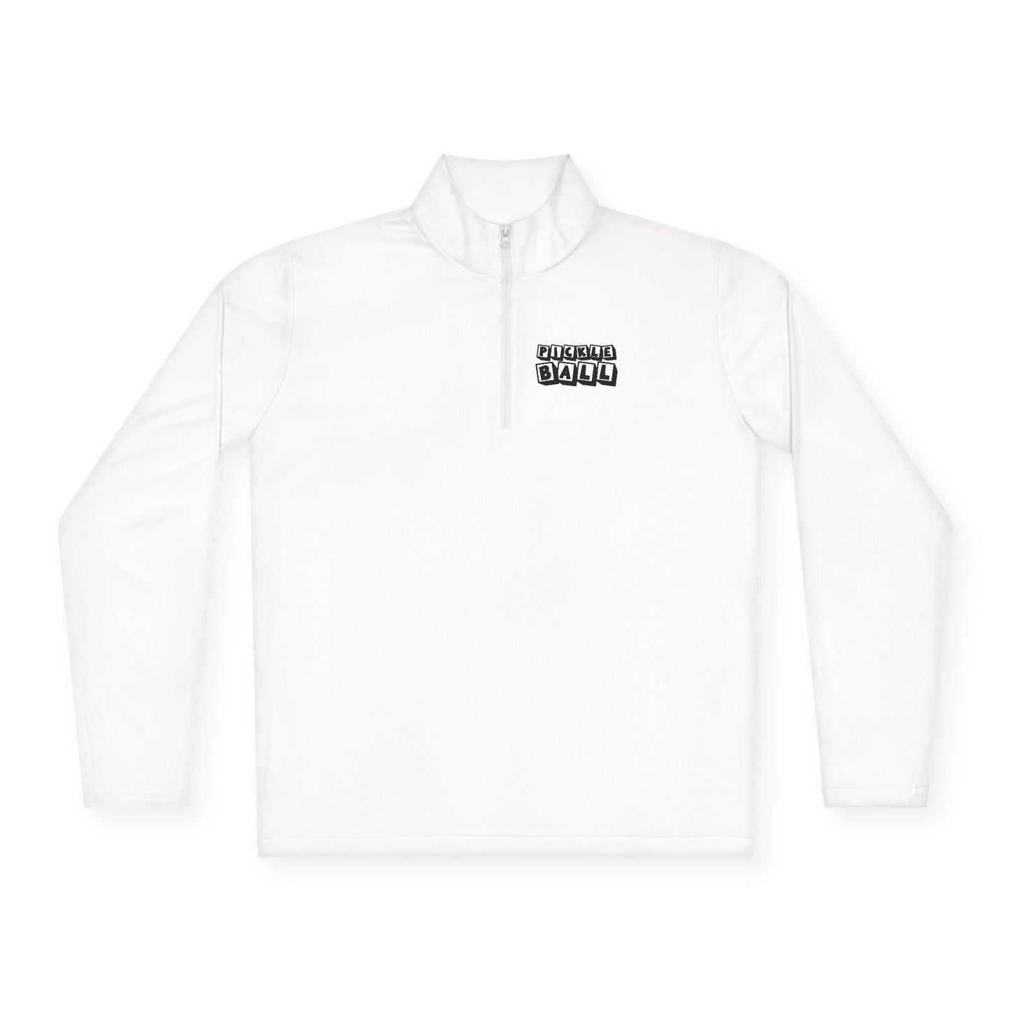 Men's Durable Pickleball Pullover - Pickleball Pop Blocks White