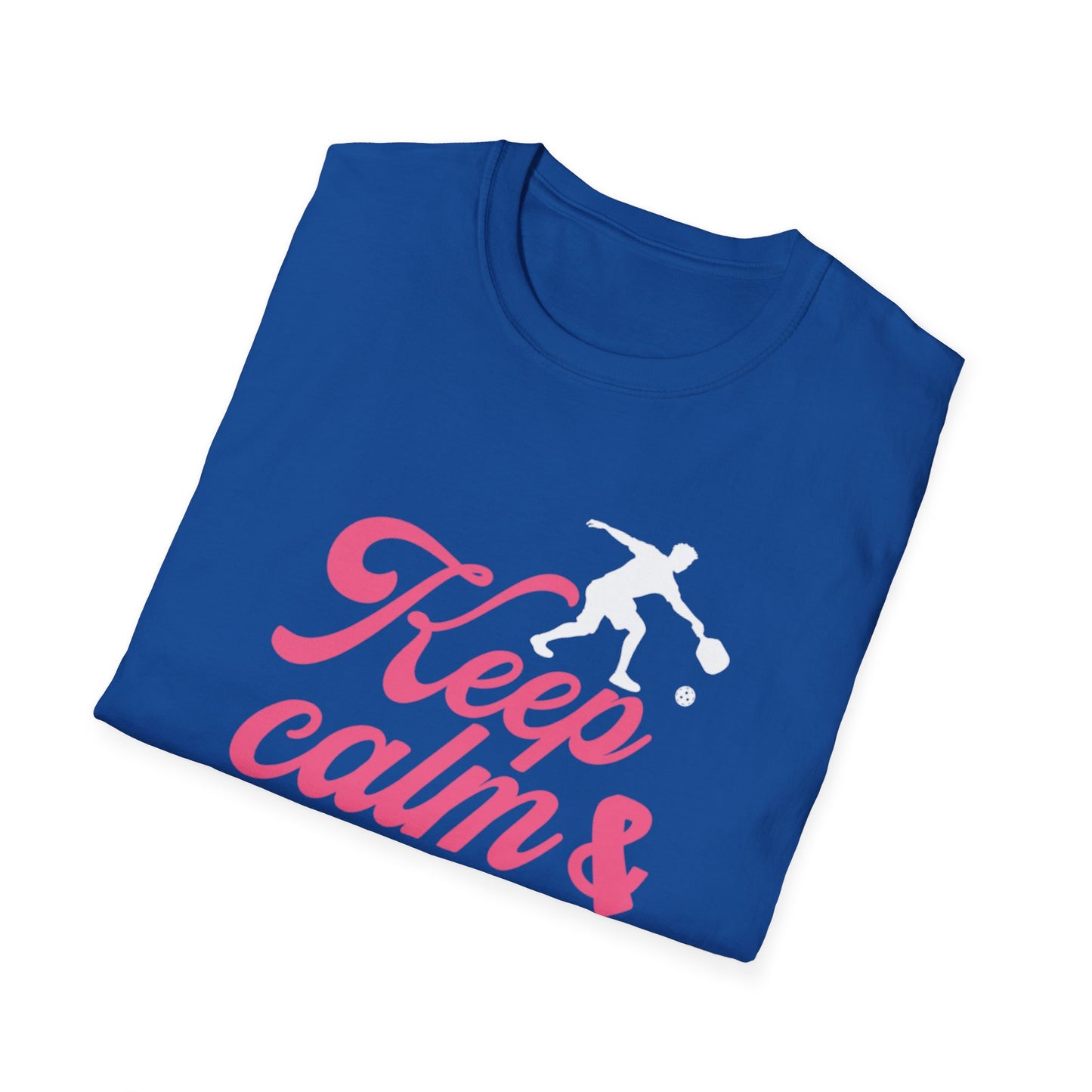 Women's Cheerful Pickleball T-shirt - Keep Calm & Play Pickleball