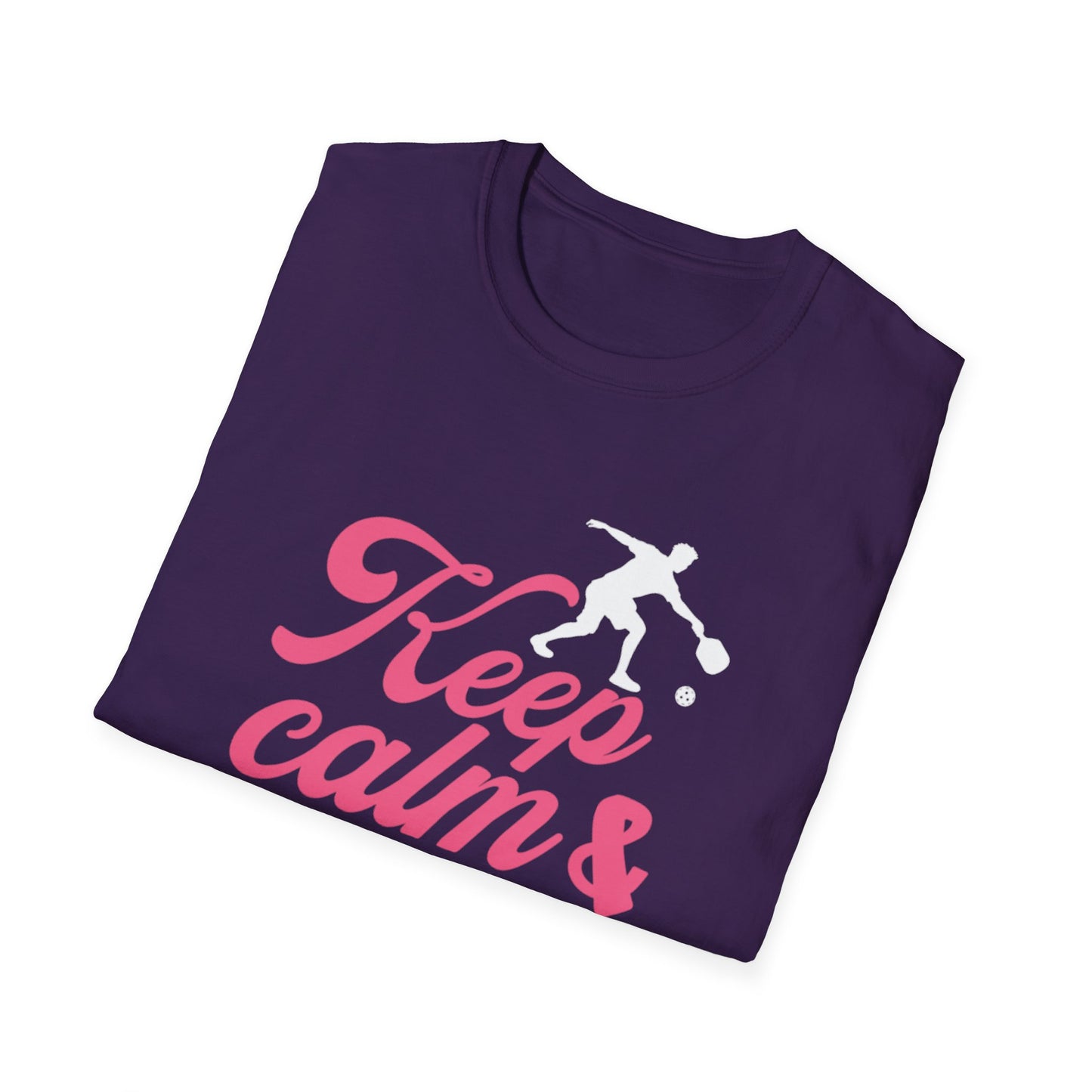 Women's Cheerful Pickleball T-shirt - Keep Calm & Play Pickleball