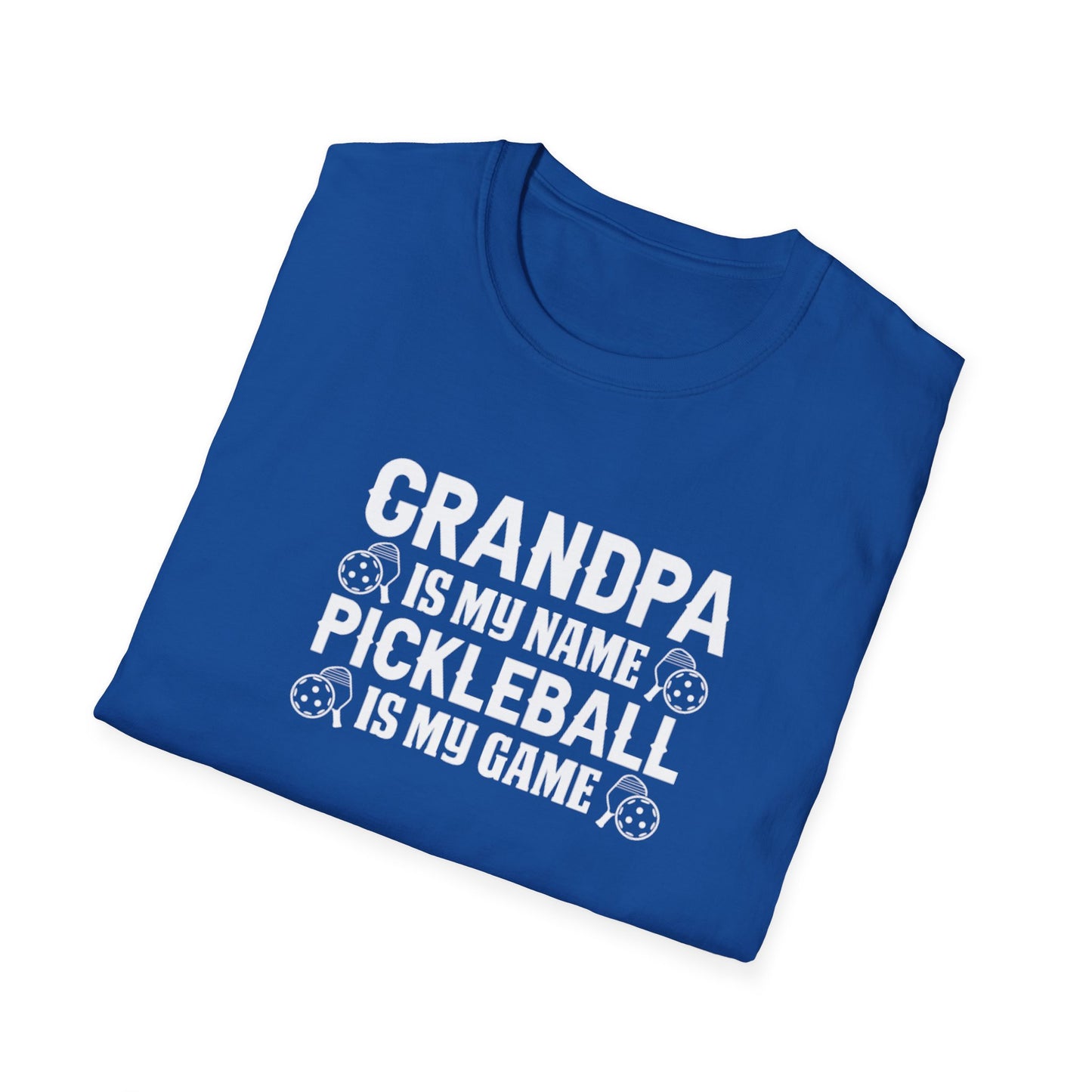 Men's Pickleball T-shirt - Grandpa Is My Name Pickleball Is My Game
