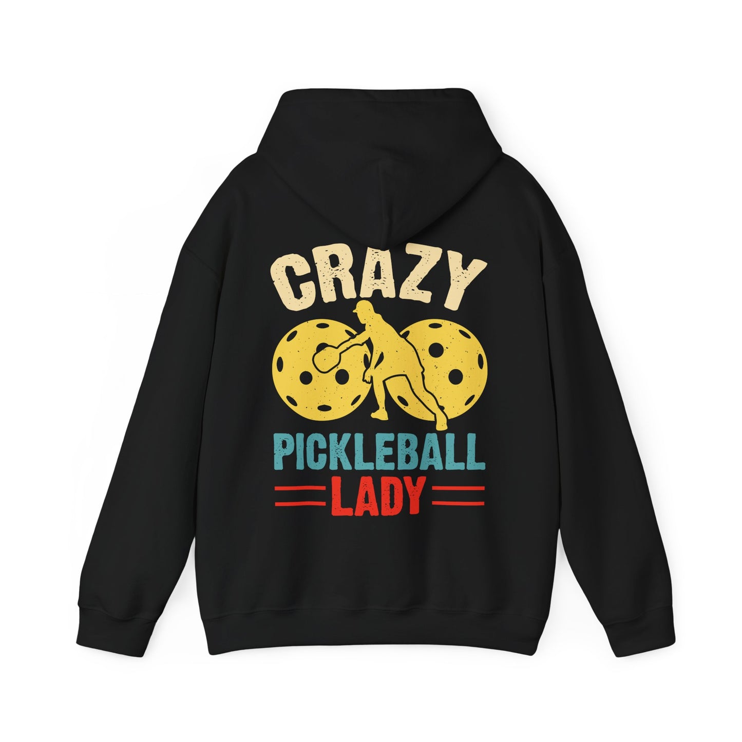 Women's Eye-Catching Pickleball Hoodie - Crazy Pickleball Lady