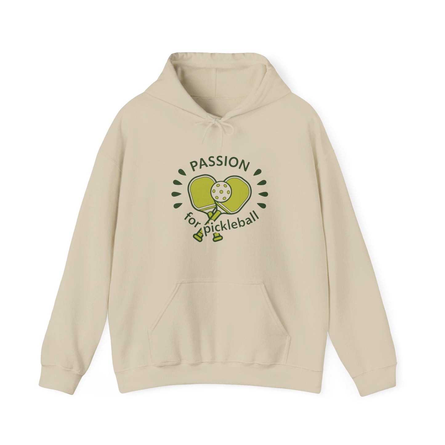 Women's Cute Pickleball Hoodie - Passion for Pickleball Beige