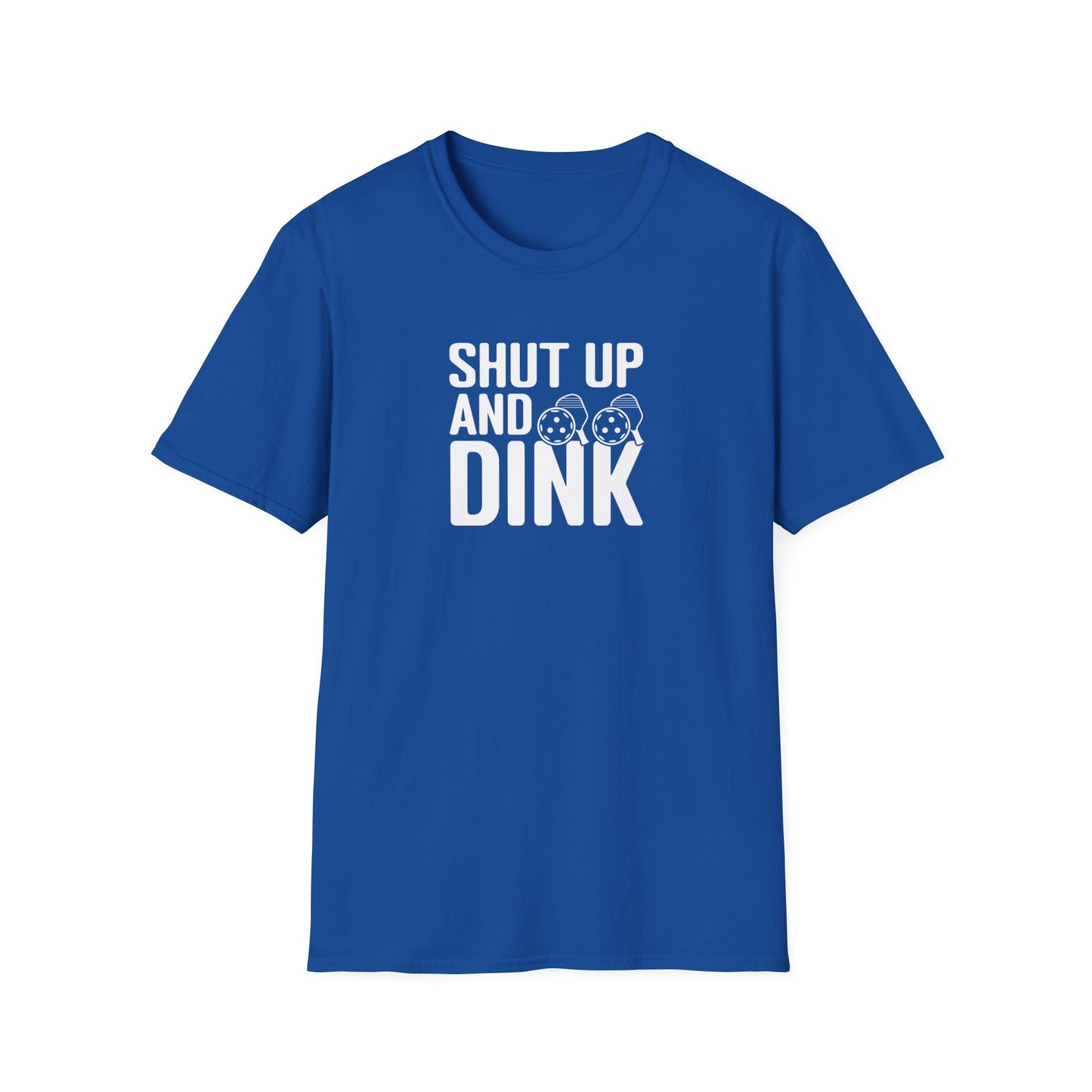 Men's Funny Pickleball T-shirt - Shut Up and Dink Royal