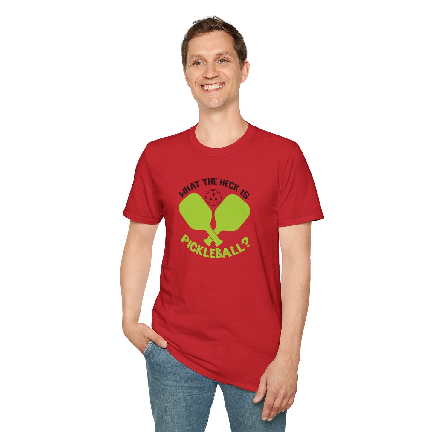 Men's Funny Pickleball T-shirt - What the Heck Is Pickleball?