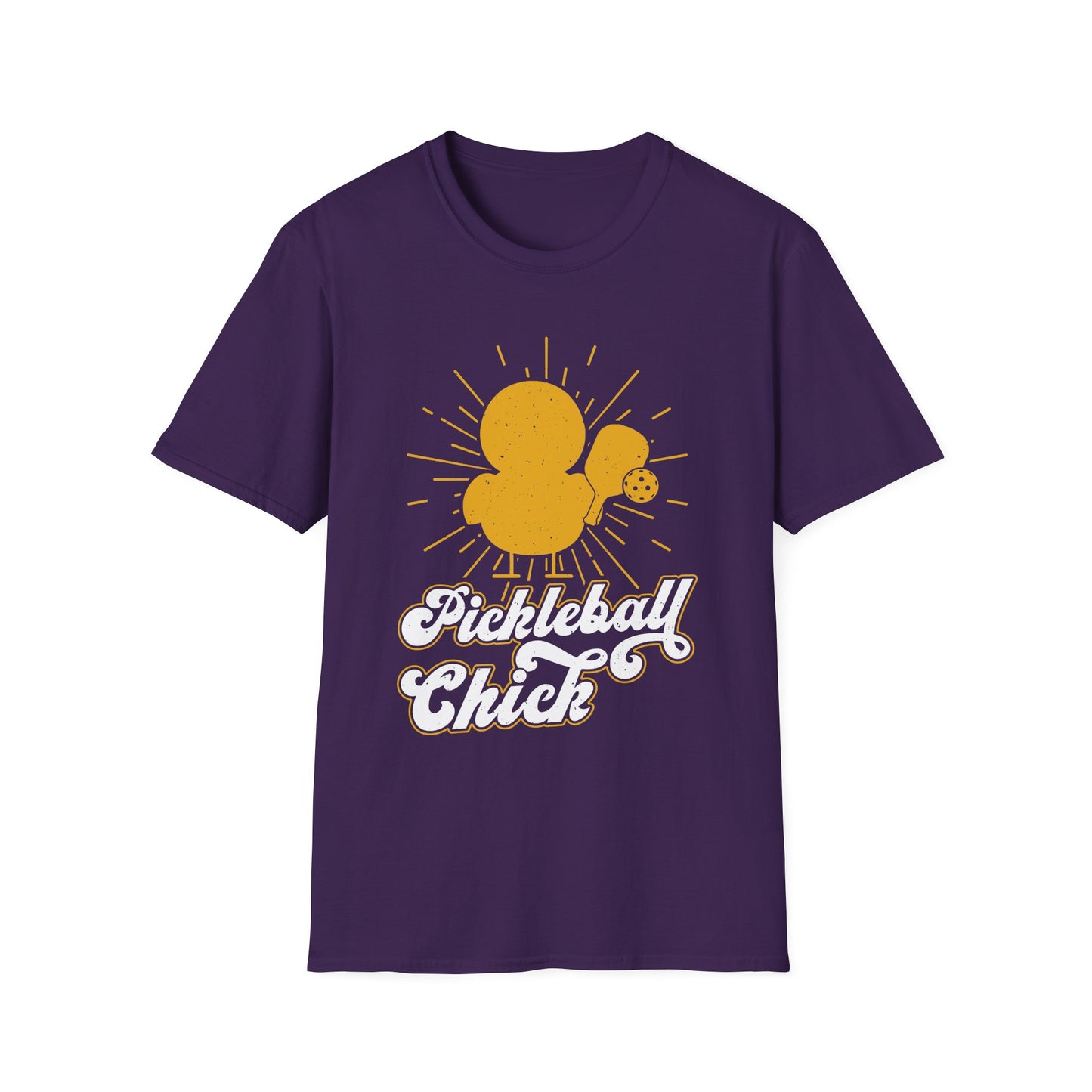Men's Funny Pickleball T-shirt - Pickleball Chick Purple