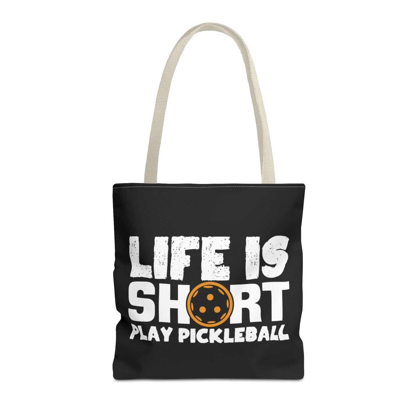 Pickleball Quirky Tote Bag - Life Is Short Play Pickleball Beige