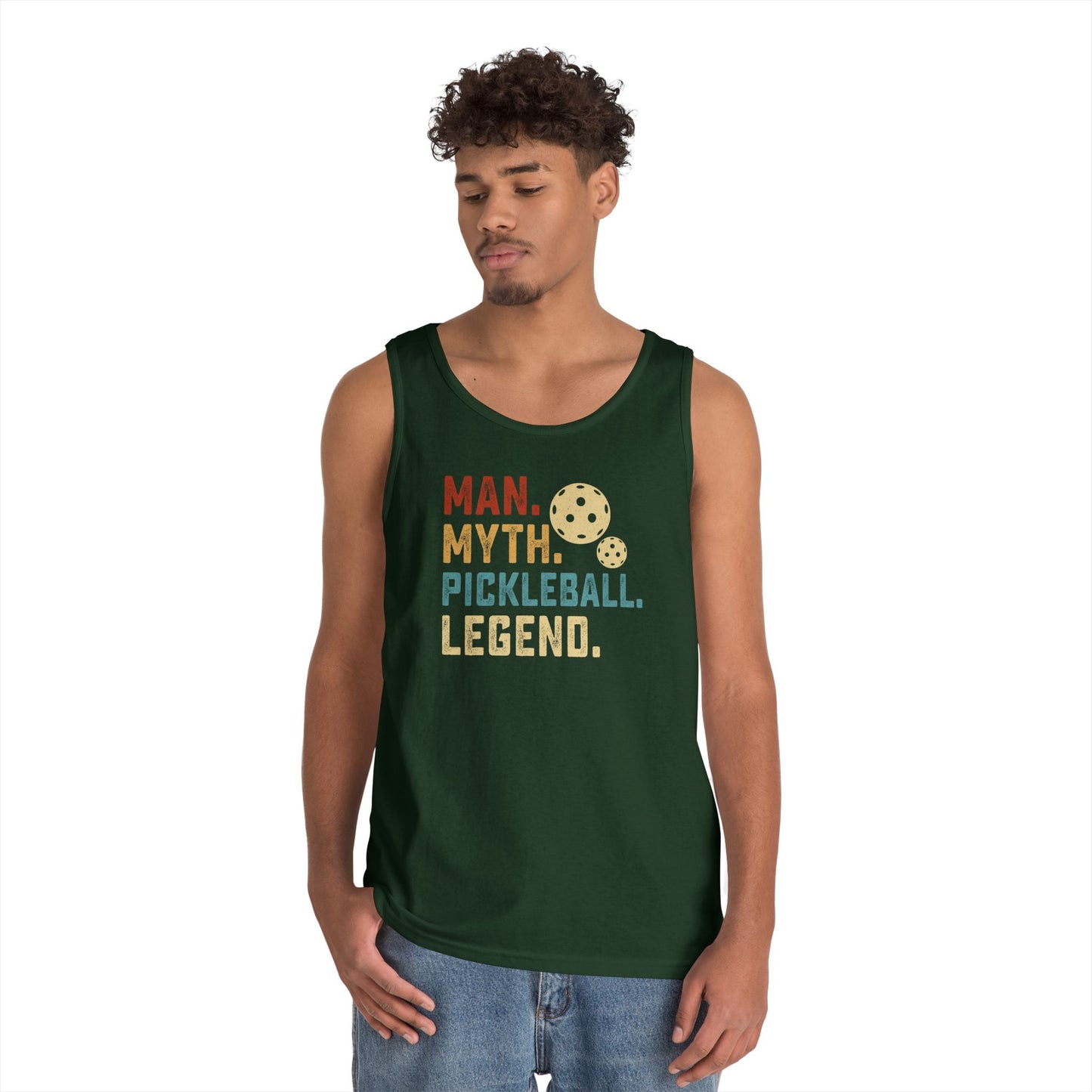 Men's Cool Pickleball Tank Top - Man Myth Pickleball Legend