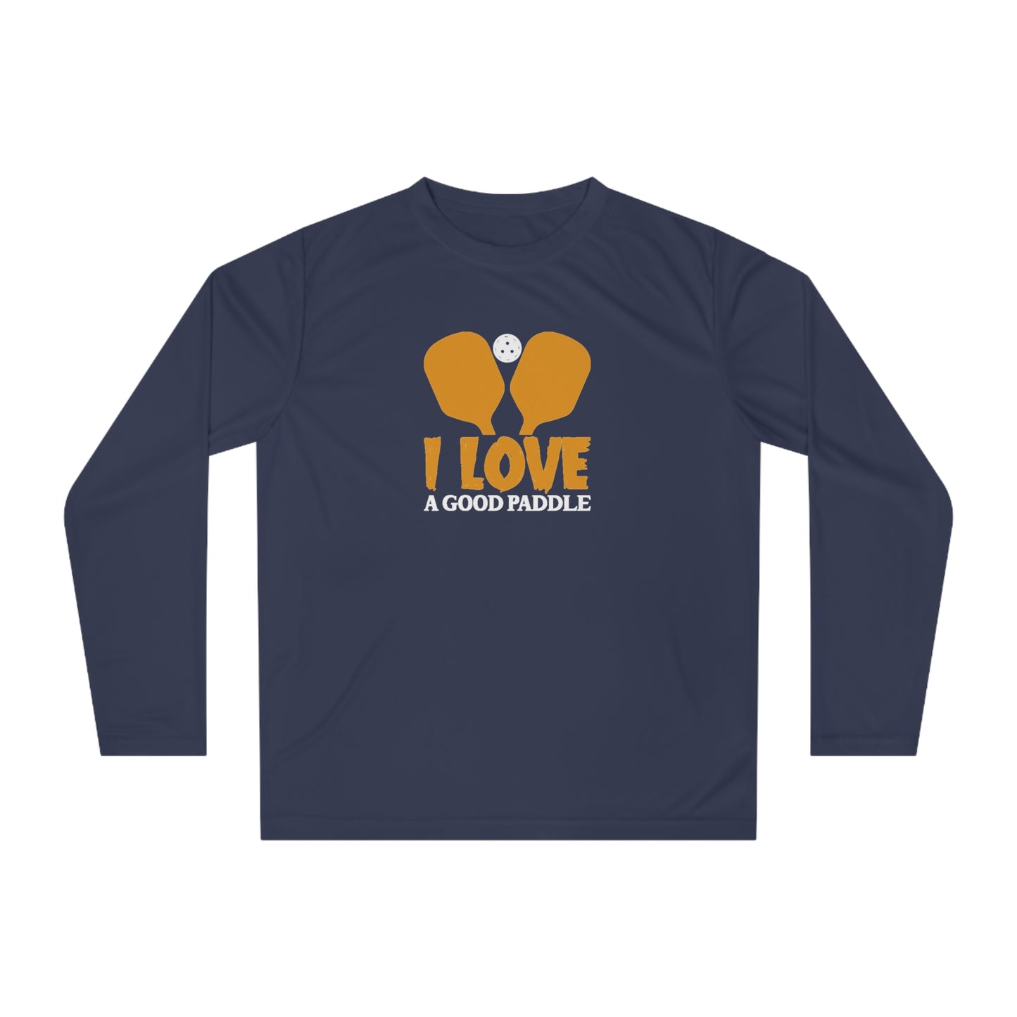 Men's Lightweight Pickleball Long Sleeves top - I Love a Good Paddle Navy
