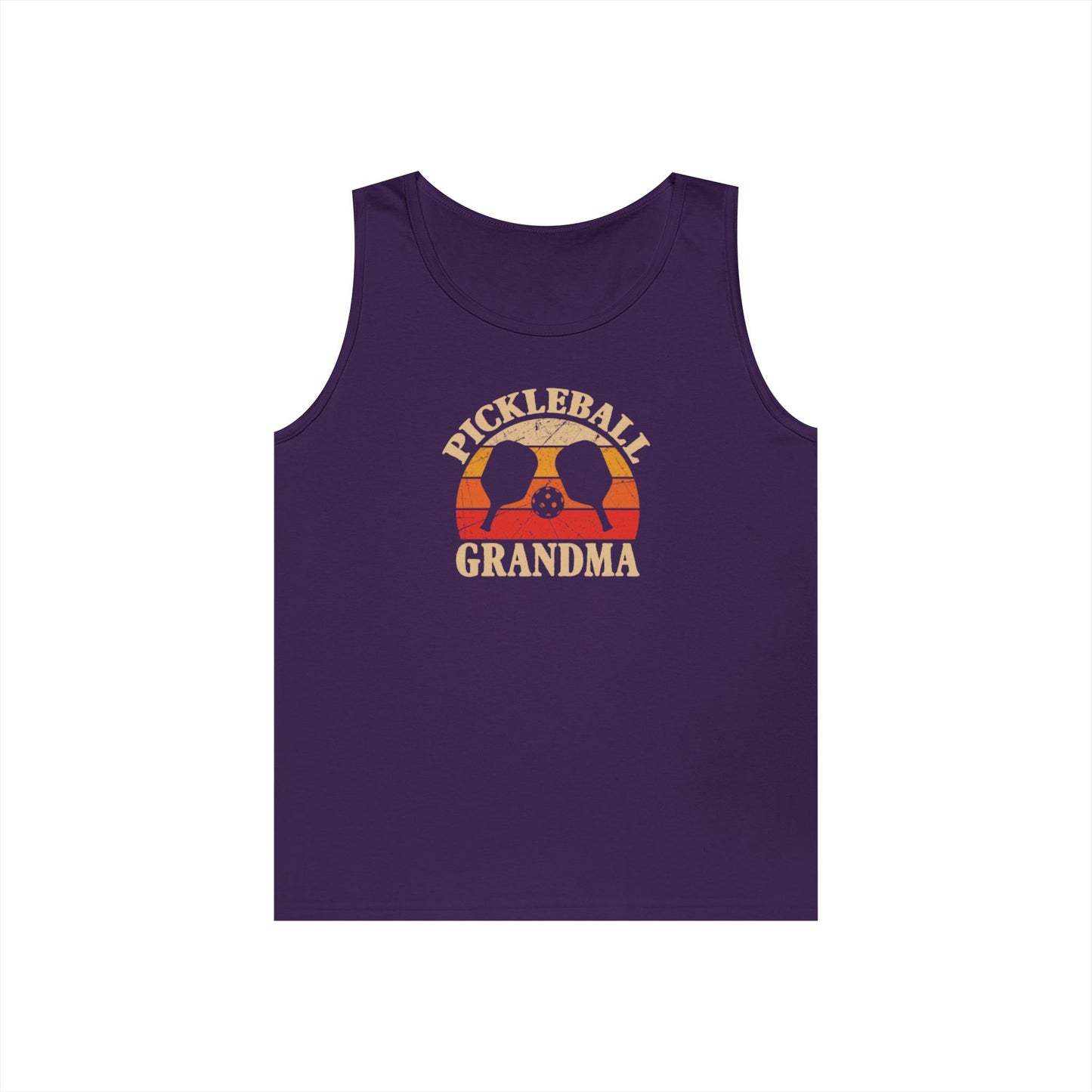 Women's Durable Pickleball Tank Top - Pickleball Grandma Purple