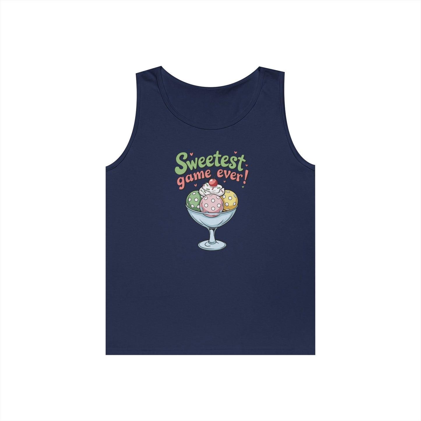 Women's Cute Pickleball Tank Top - Sweetest Game Ever Navy
