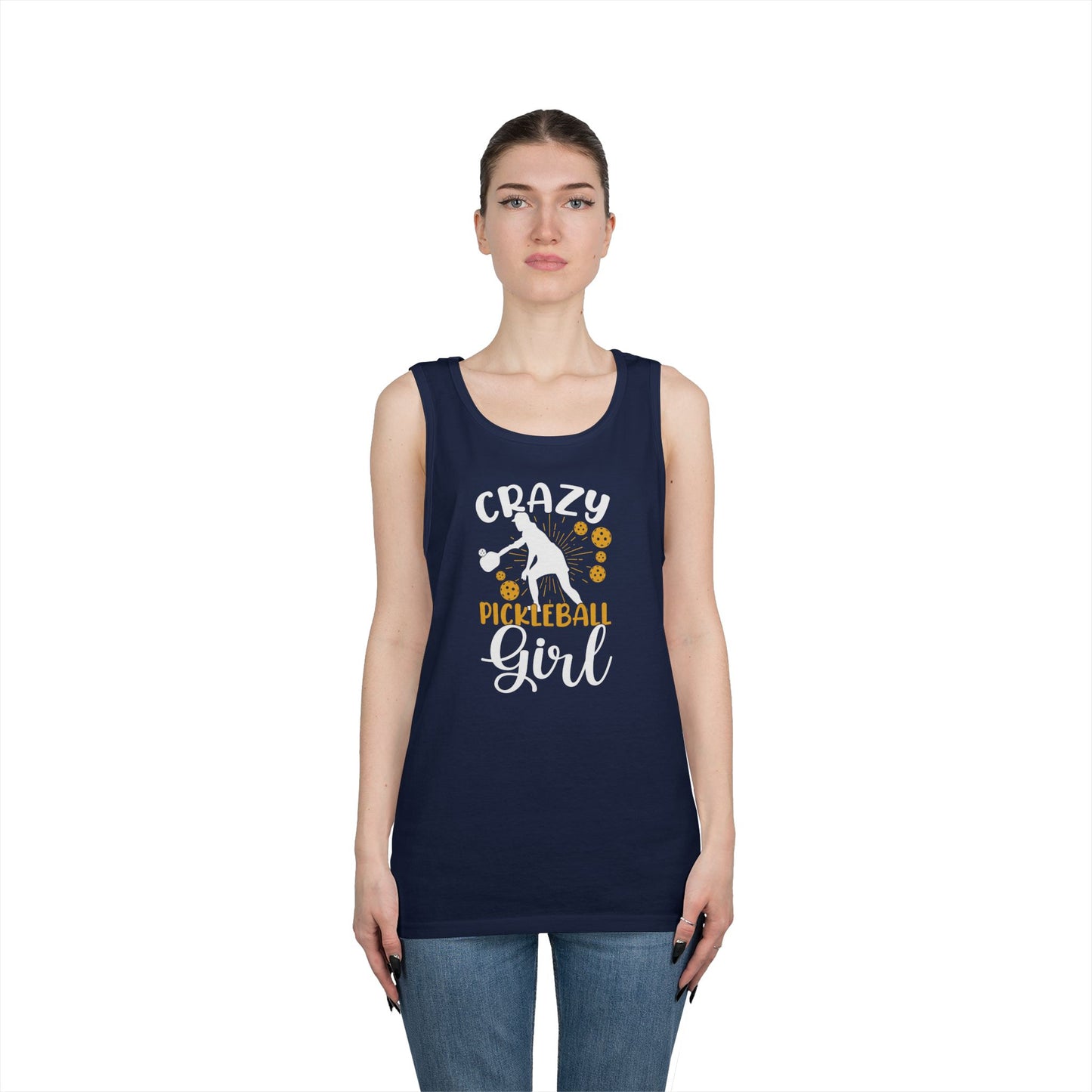 Women's Stylish Pickleball Tank Top - Crazy Pickleball Girl
