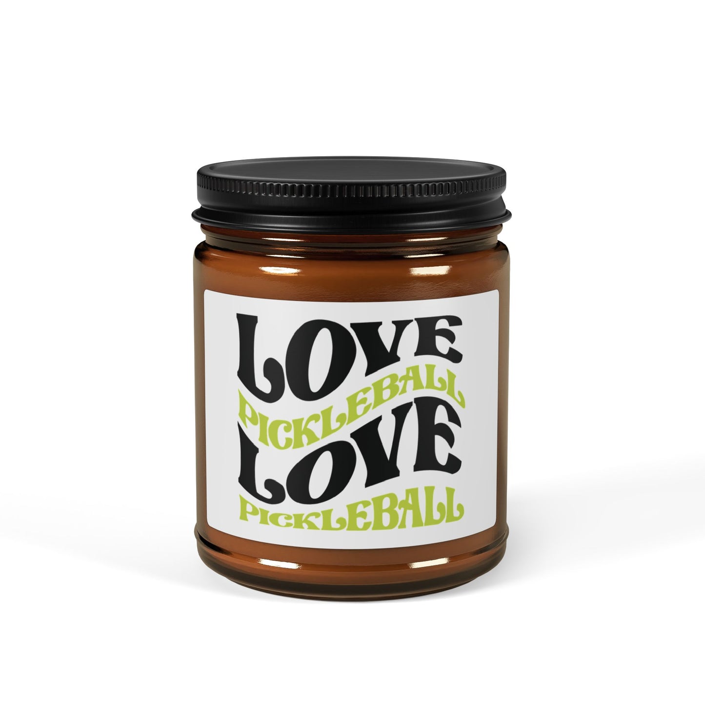 Pickleball Cute Candle - Love Pickleball Amber