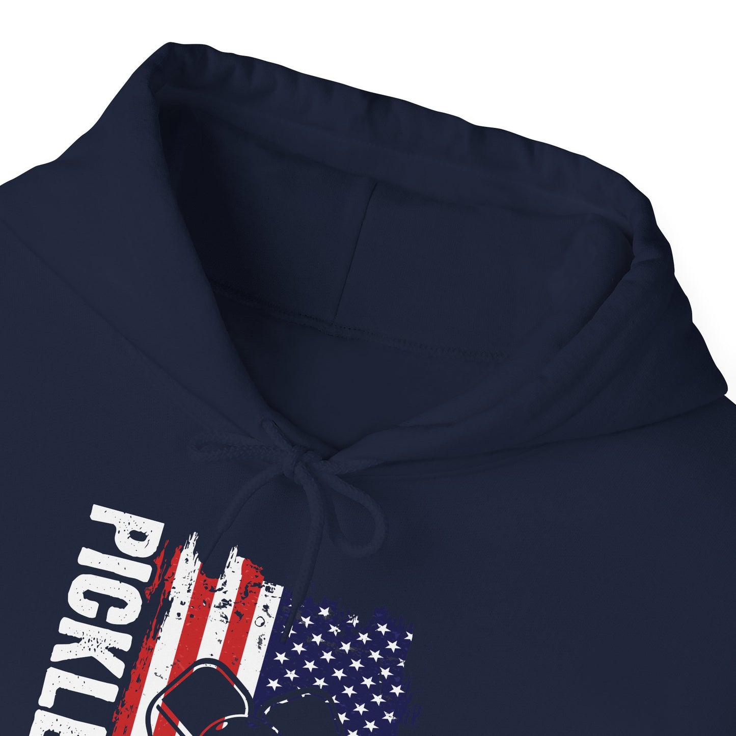 Men's Comfy Pickleball Hoodie - Pickleball with American Flag