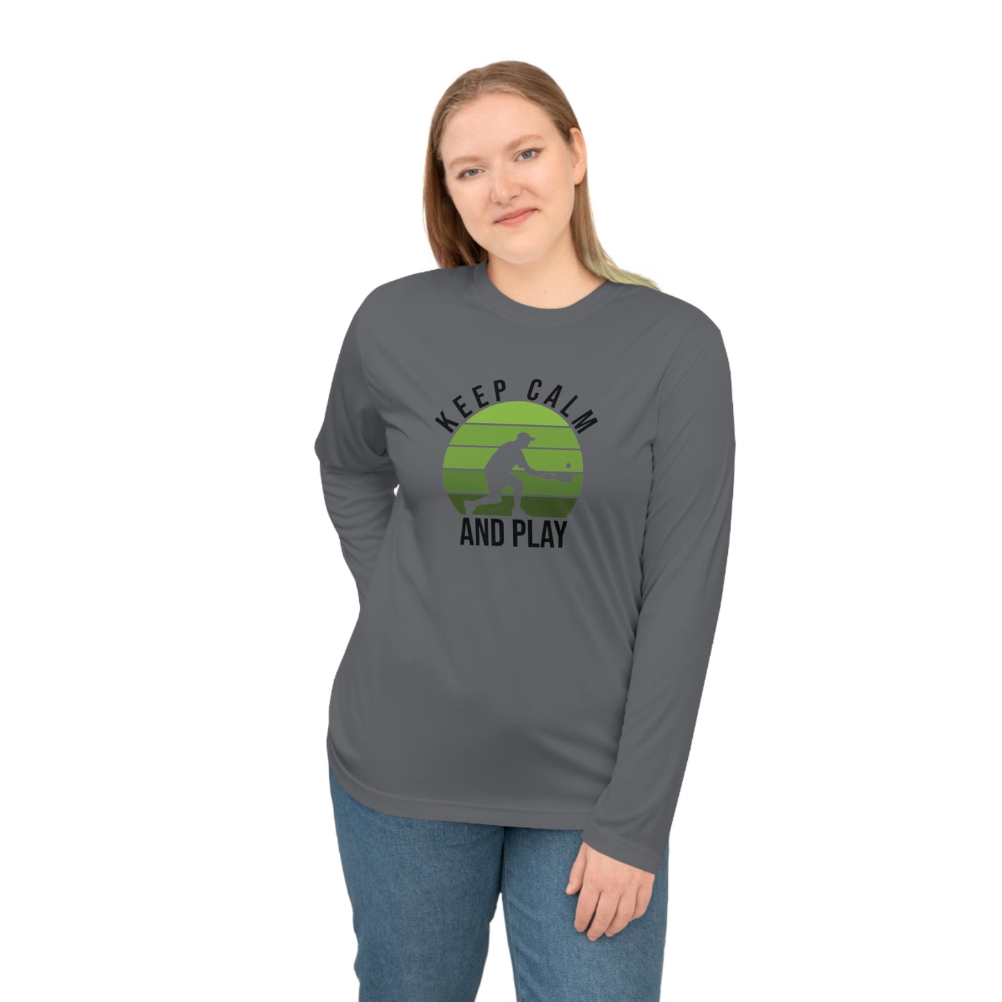 Women's Quirky Pickleball Long Sleeves top - Keep Calm and Play